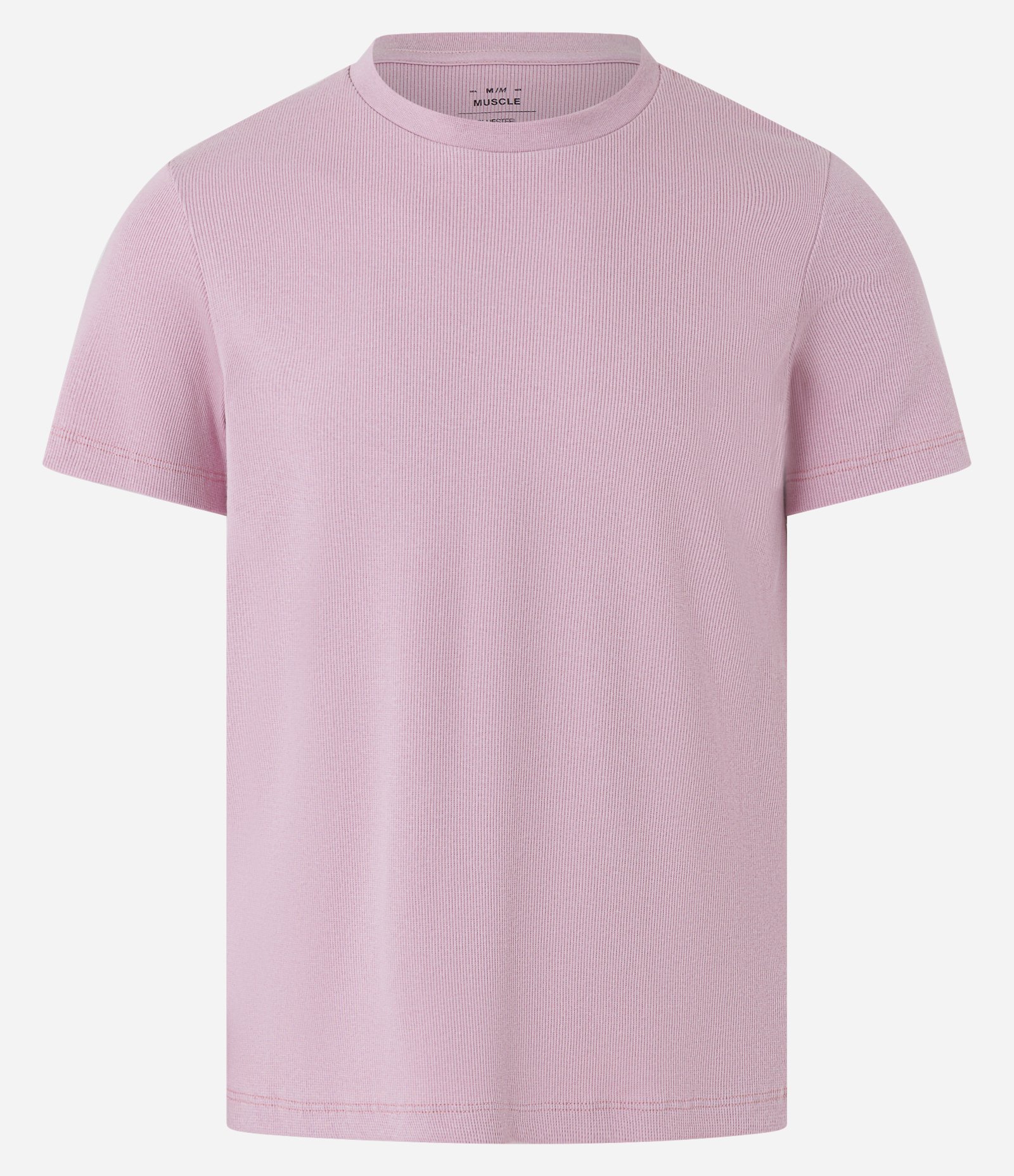 Camiseta Muscle em Ribana Texturizada Rosa Claro 4