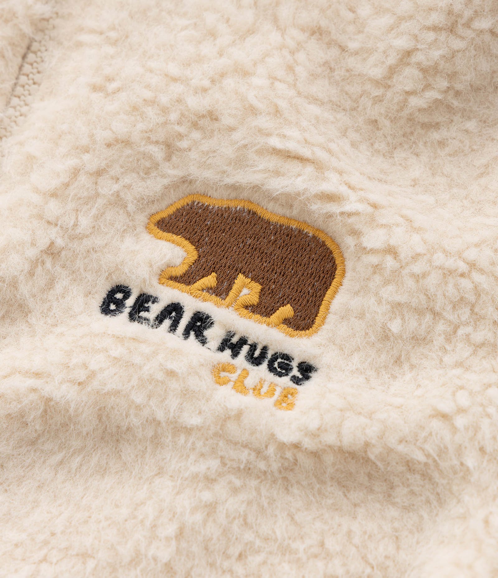 Casaco Infantil em Sherpa com Bordado Urso - Tam 1 a 5 Anos Bege 6