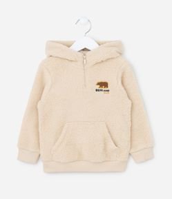 Casaco Infantil em Sherpa com Bordado Urso - Tam 1 a 5 Anos