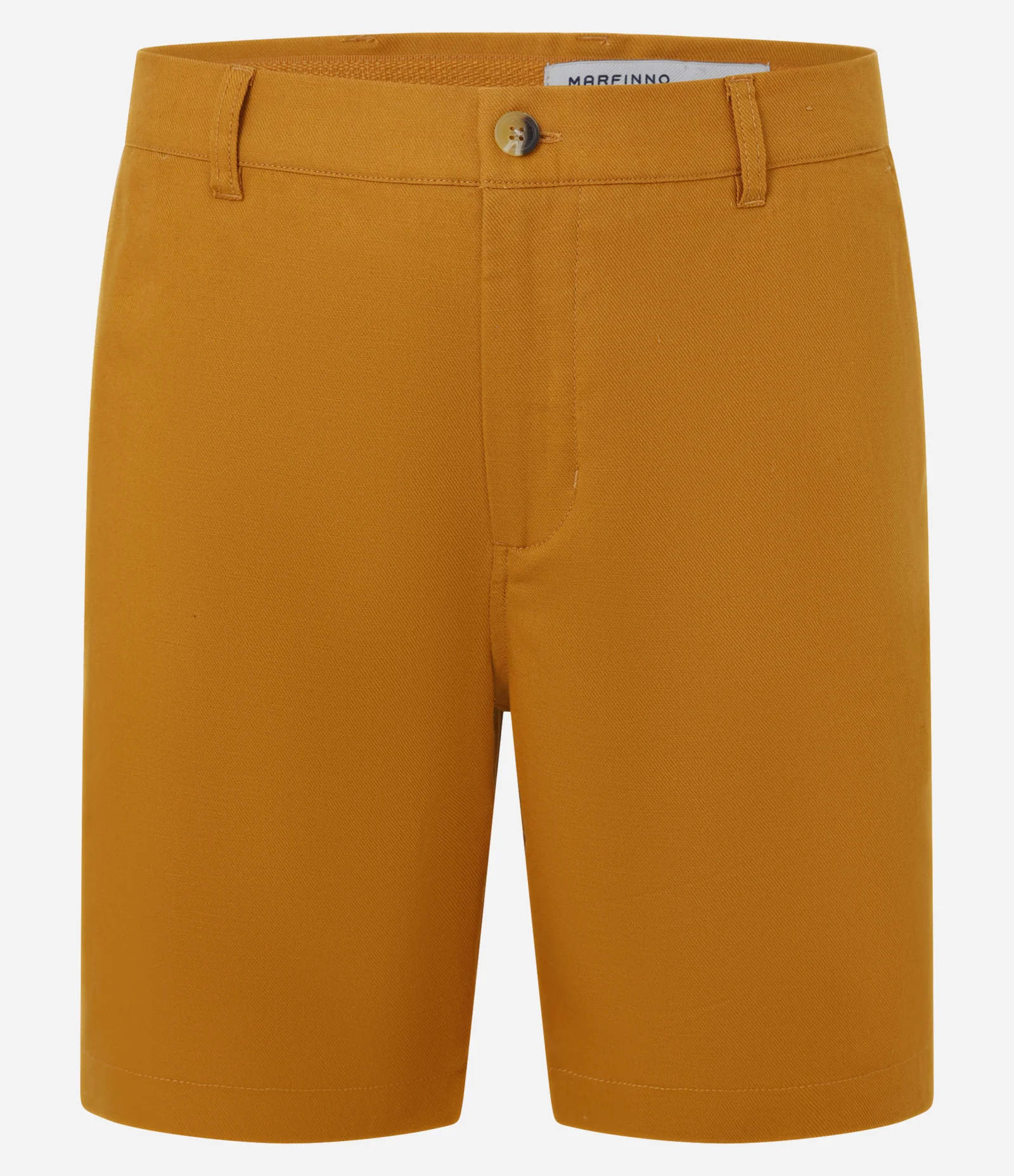 Bermuda Reta em Algodão e Linho com Textura Laranja 1