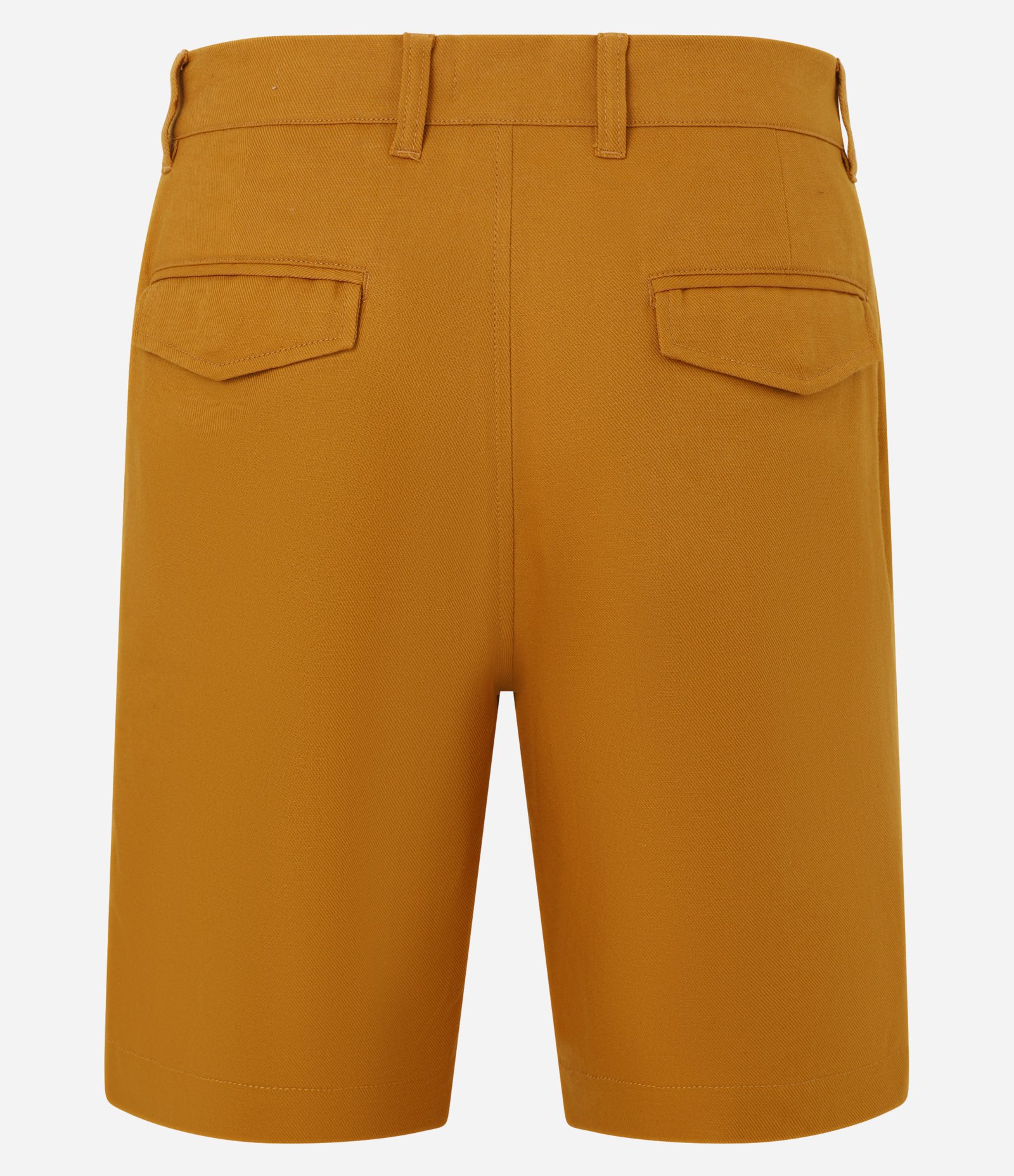 Bermuda Reta em Algodão e Linho com Textura Laranja 2