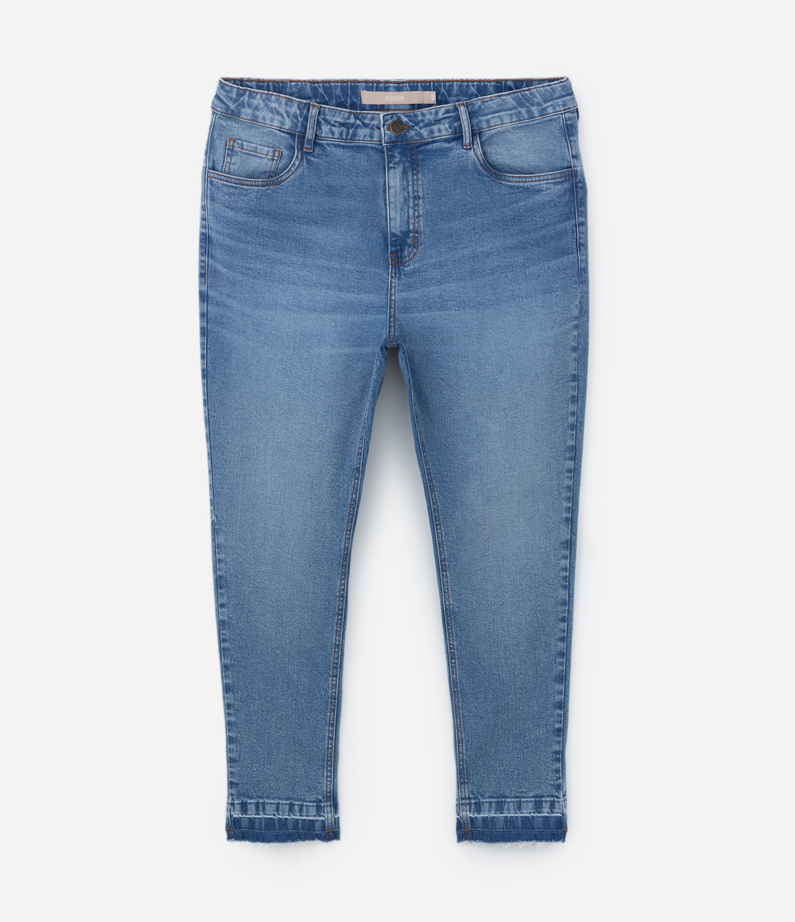 Calça Skinny Jeans Dirty Washed Curve & Plus Size Azul 6