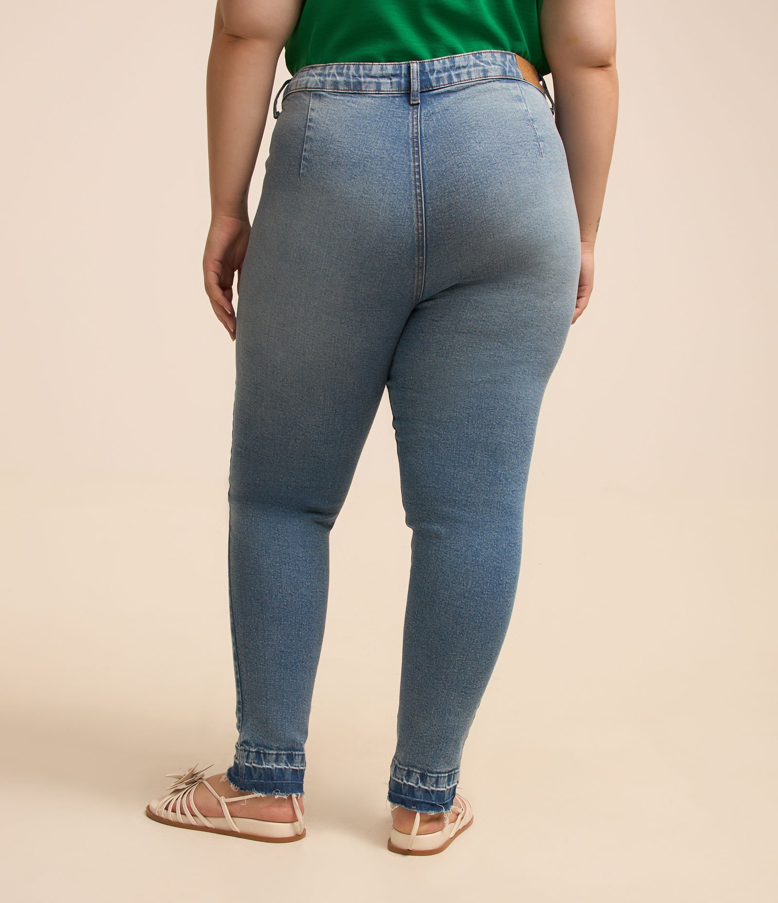 Calça Skinny Jeans Dirty Washed Curve & Plus Size Azul 3