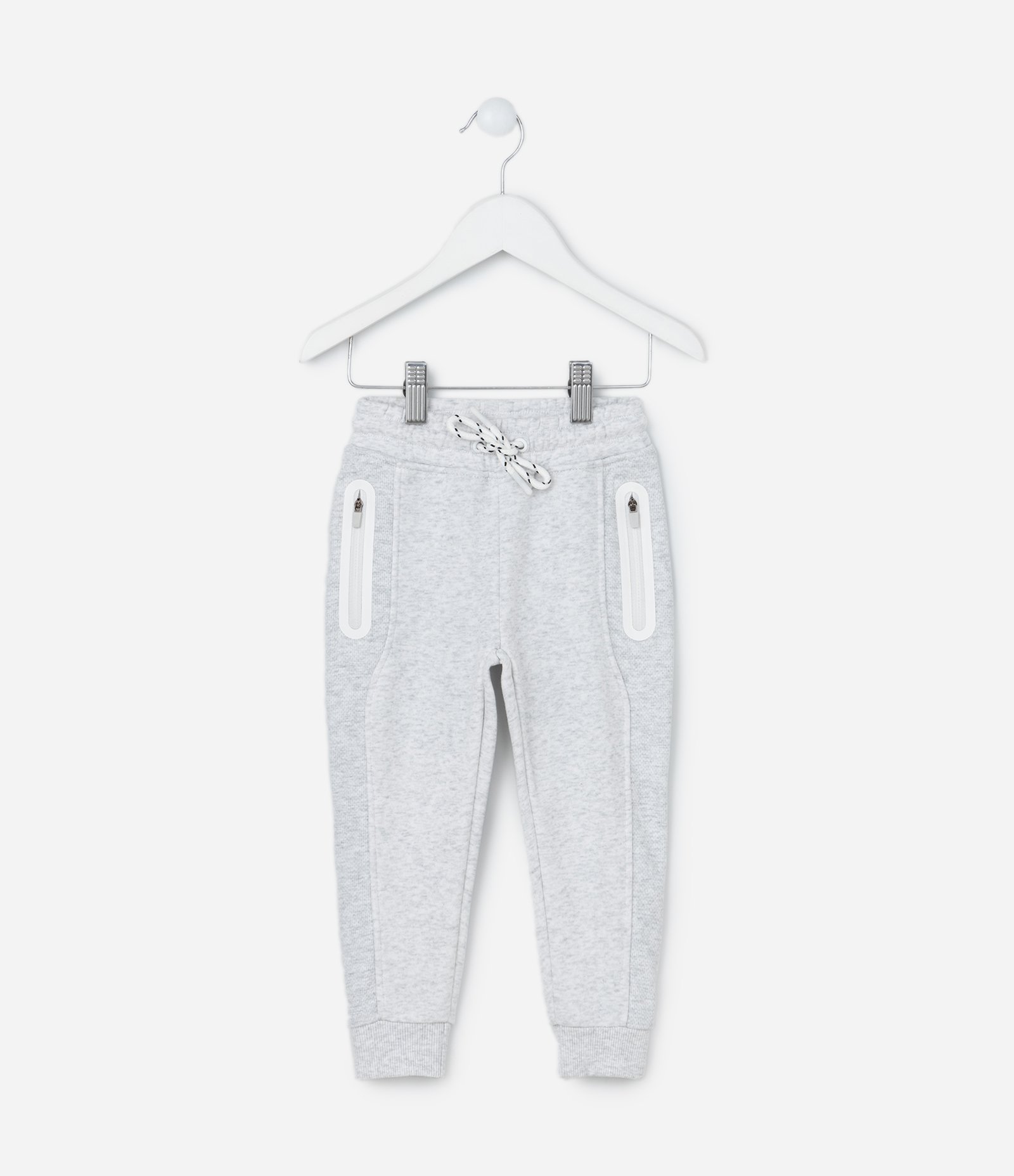 Calça Infantil Quentinha com Bolsos e Zíper - Tam 1 a 5 Anos Cinza Claro 1