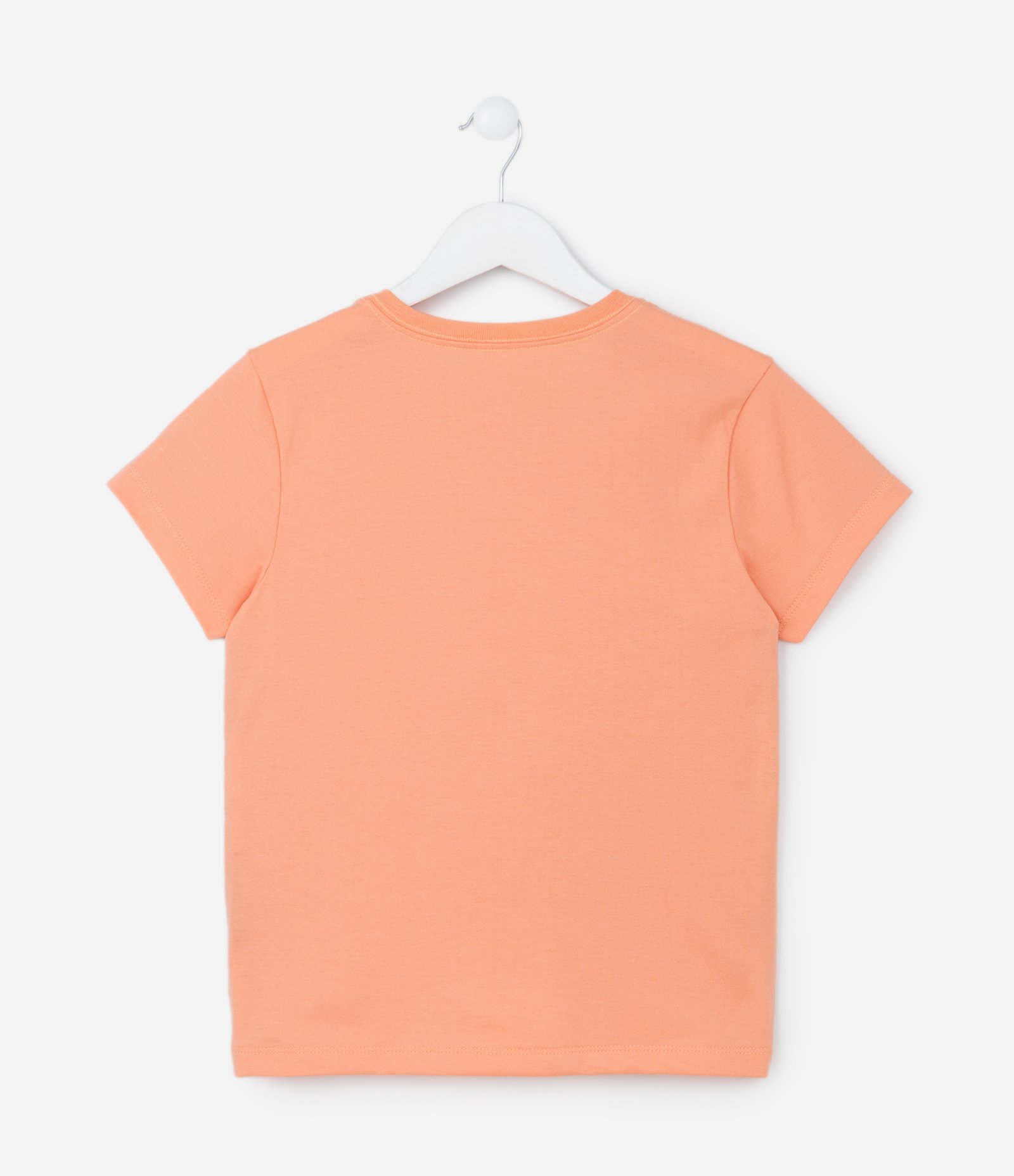 Camiseta Infantil em Algodão Básica - Tam 5 a 14 Anos Laranja 2