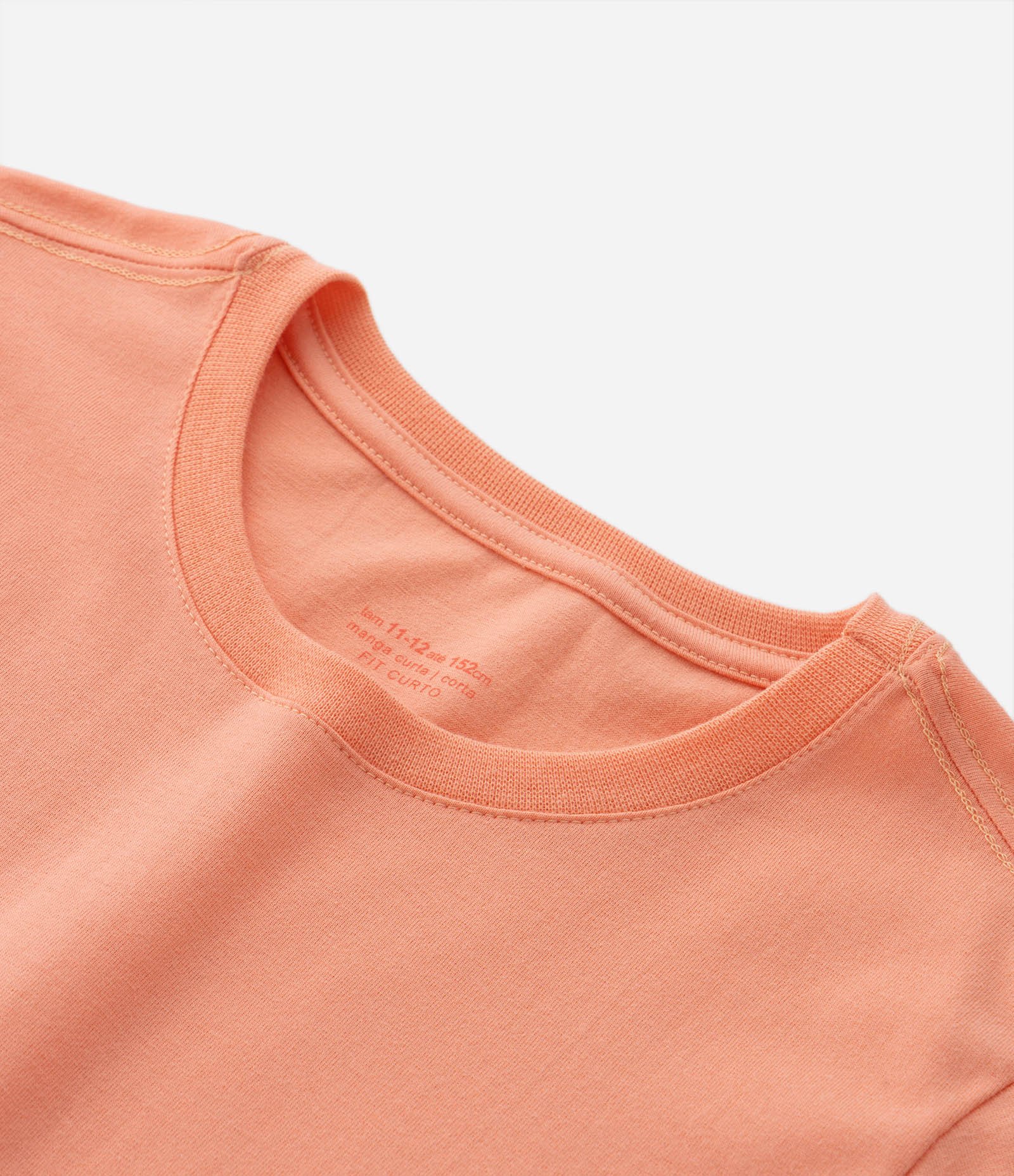 Camiseta Infantil em Algodão Básica - Tam 5 a 14 Anos Laranja 4