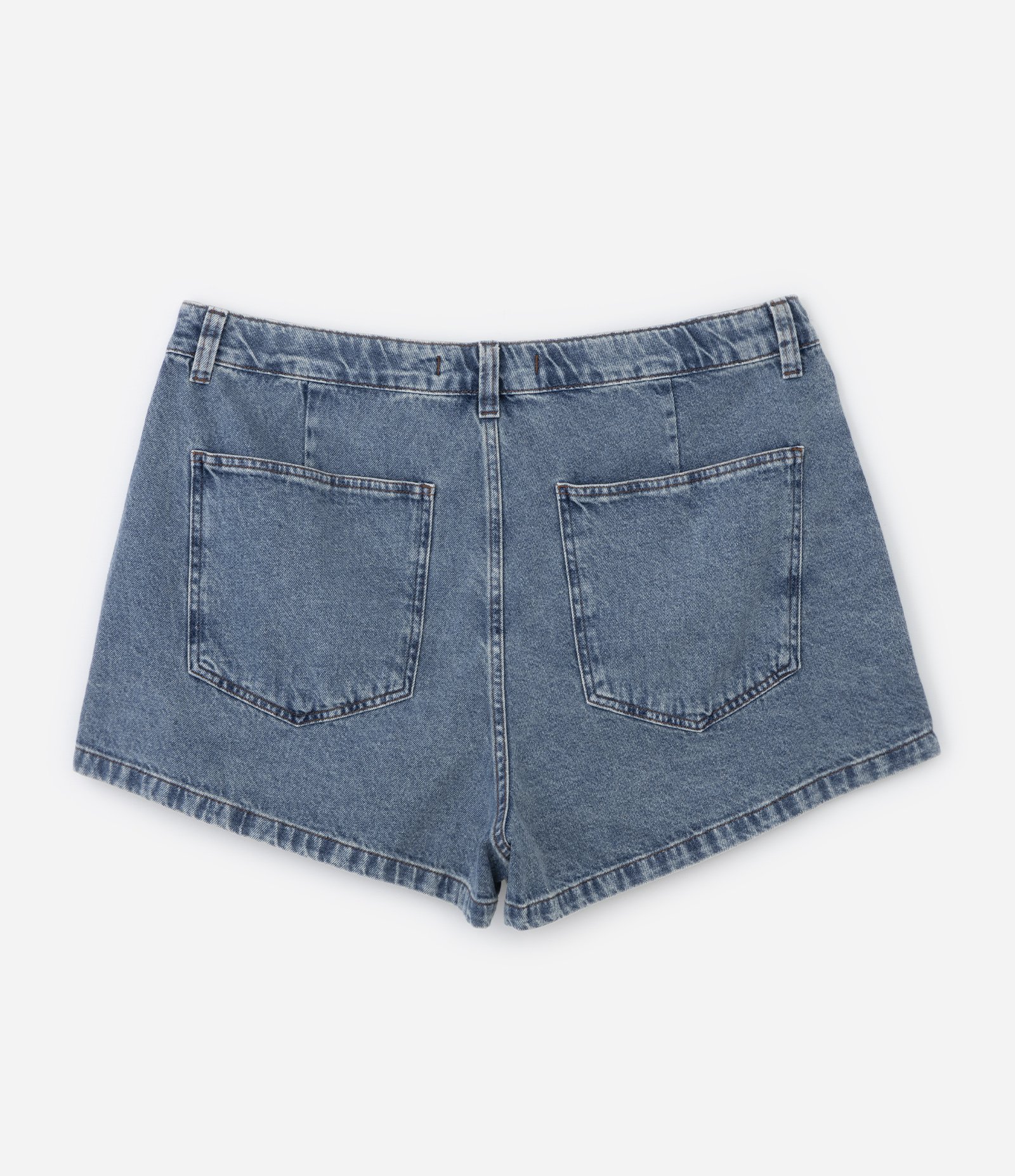 Short Saia Jeans com Bolso na Lateral Curve & Plus Size Azul 7