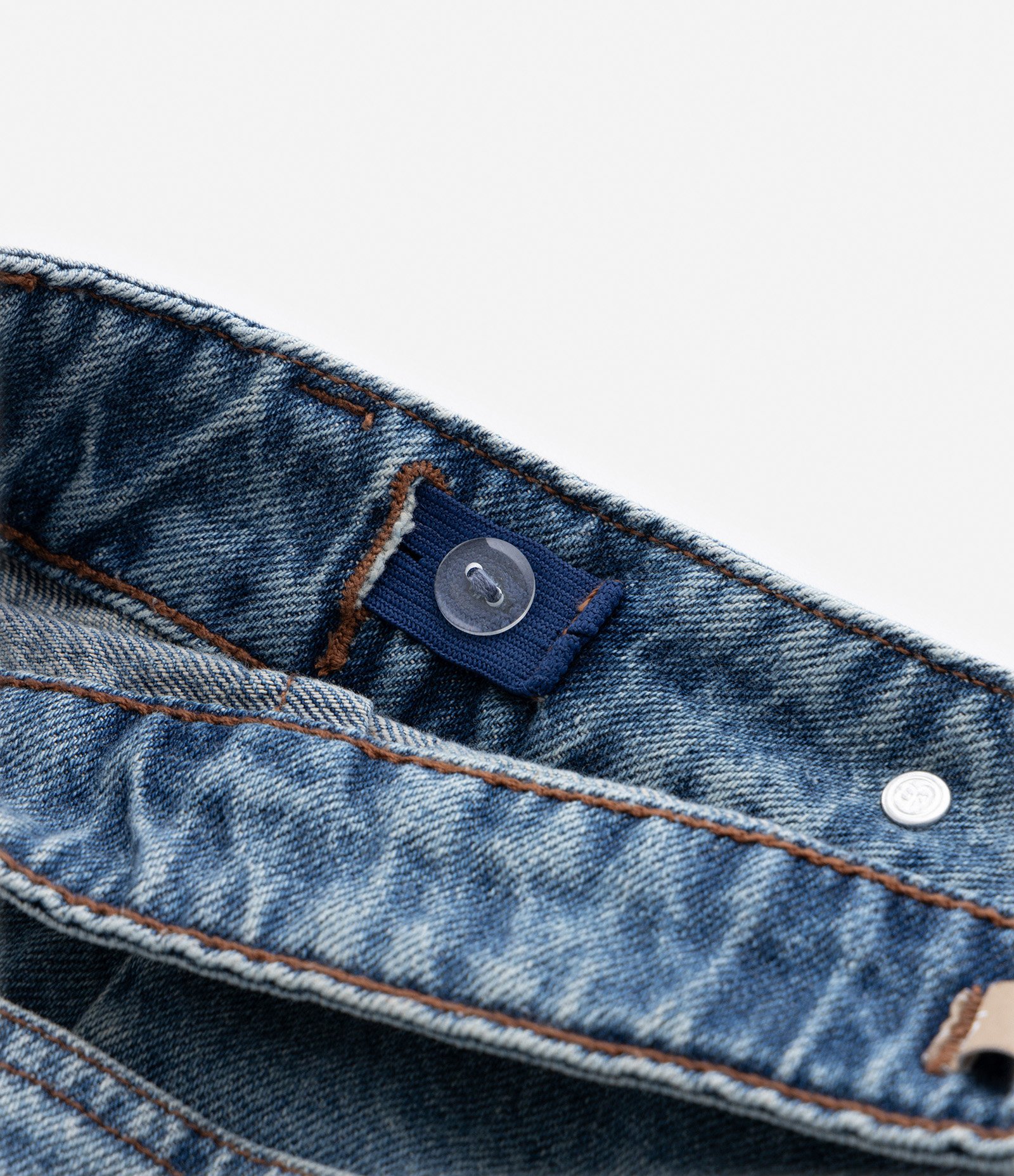 Short Saia Jeans com Bolso na Lateral Curve & Plus Size Azul 8