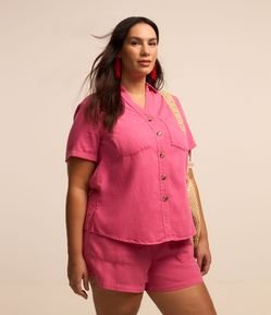 Camisa Leve em Sarja Curve & Plus Size
