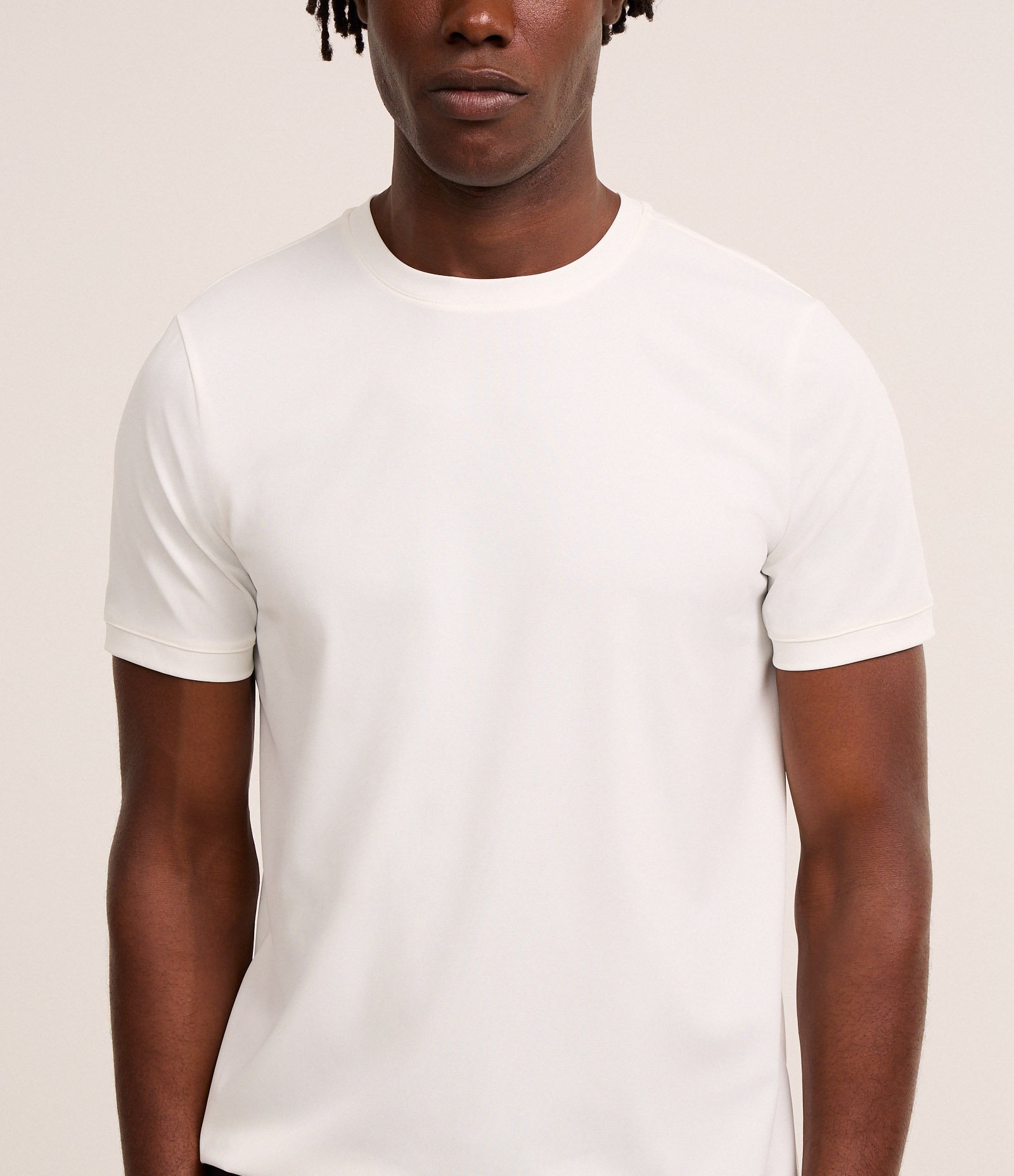 Camiseta Básica em Poliamida Performance e Textura Branco 3