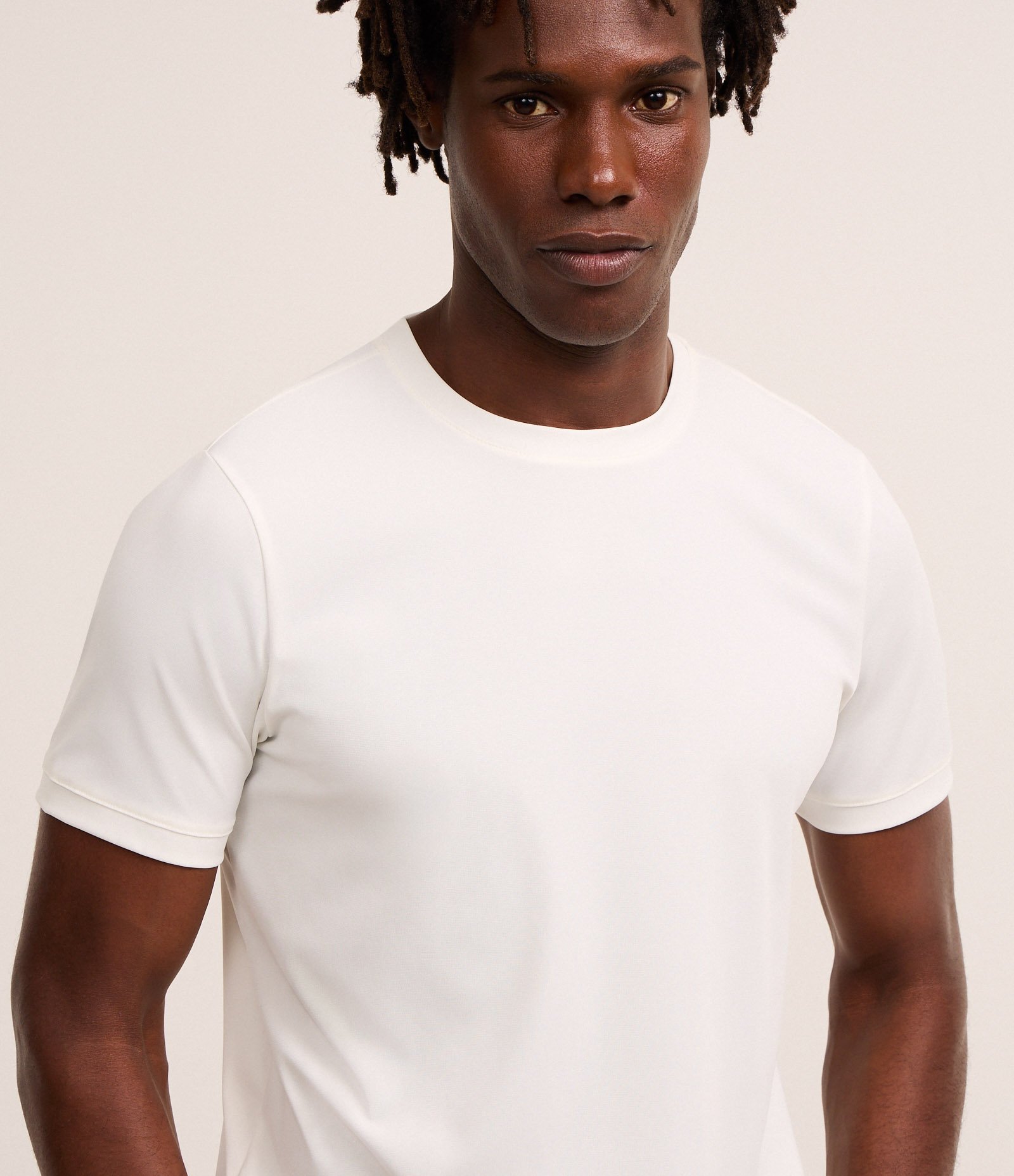 Camiseta Básica em Poliamida Performance e Textura Branco 4