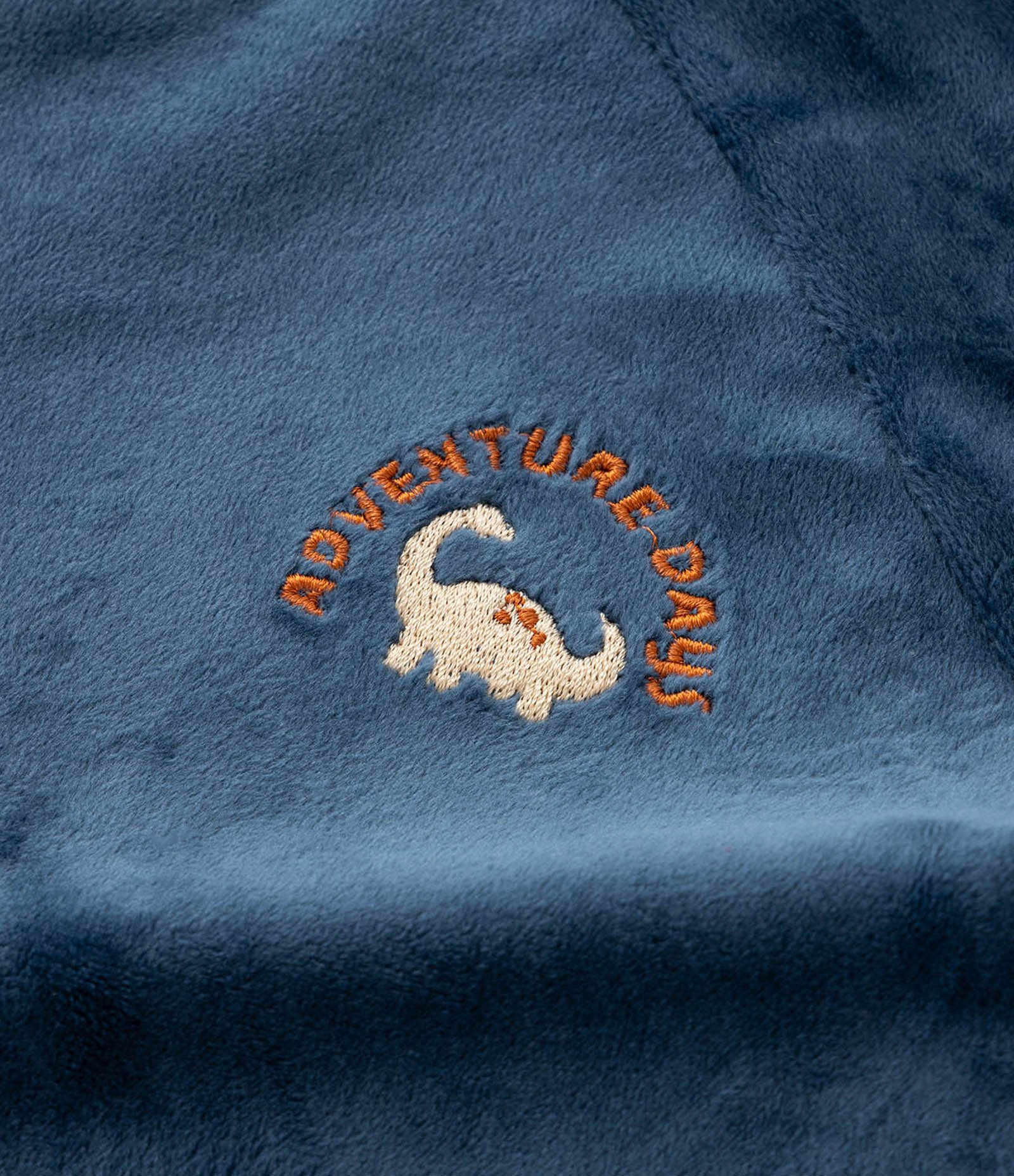 Conjunto Infantil em Plush com Capuz e Crista de Dino - Tam 1 a 4 Anos Azul 5