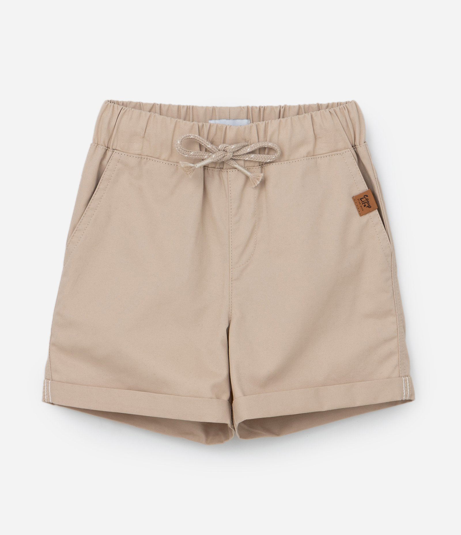 Conjunto Infantil com Polo Bordada e Bermuda em Sarja - 1 a 5/6 Anos Verde/Bege 10