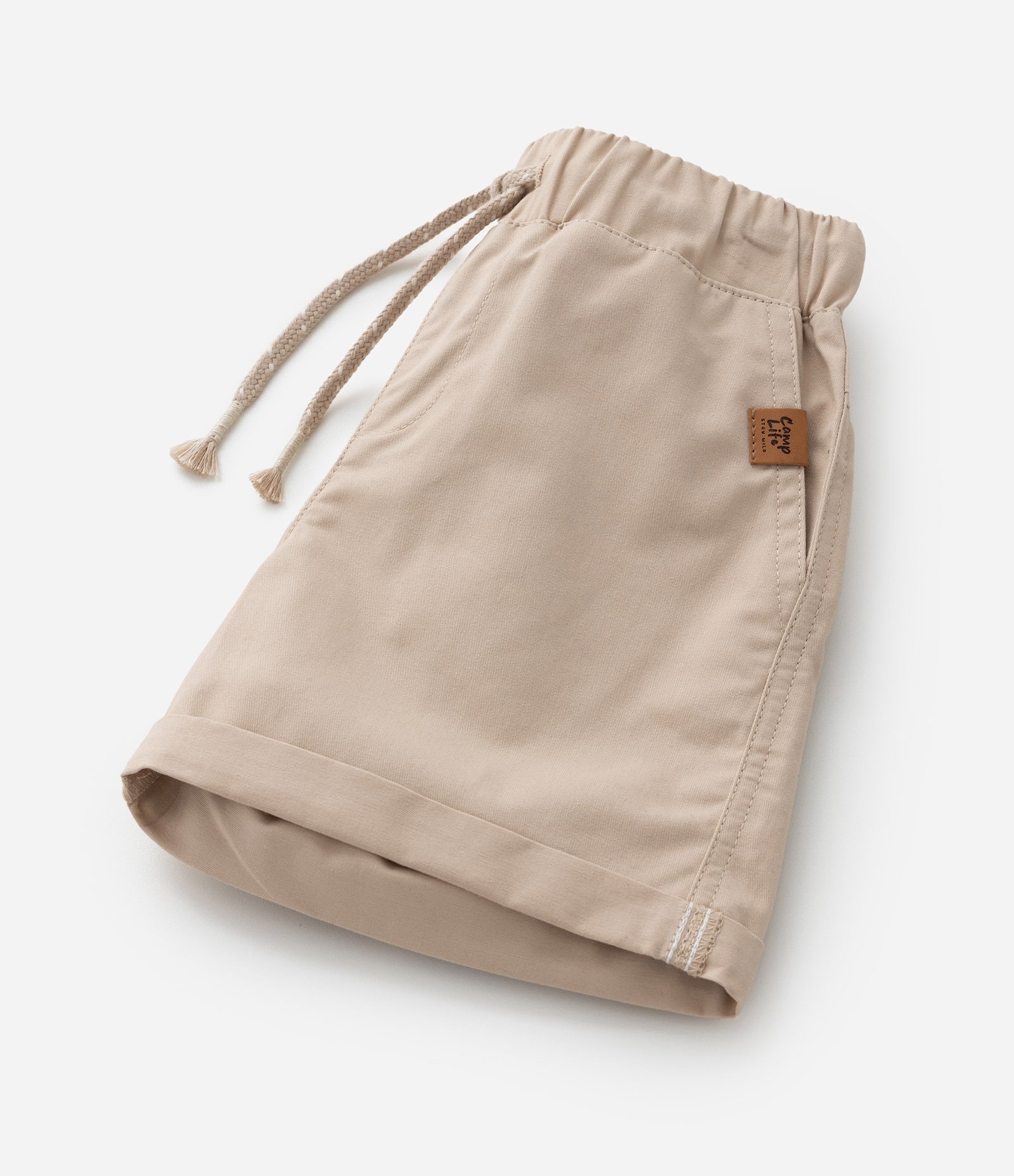 Conjunto Infantil com Polo Bordada e Bermuda em Sarja - 1 a 5/6 Anos Verde/Bege 12