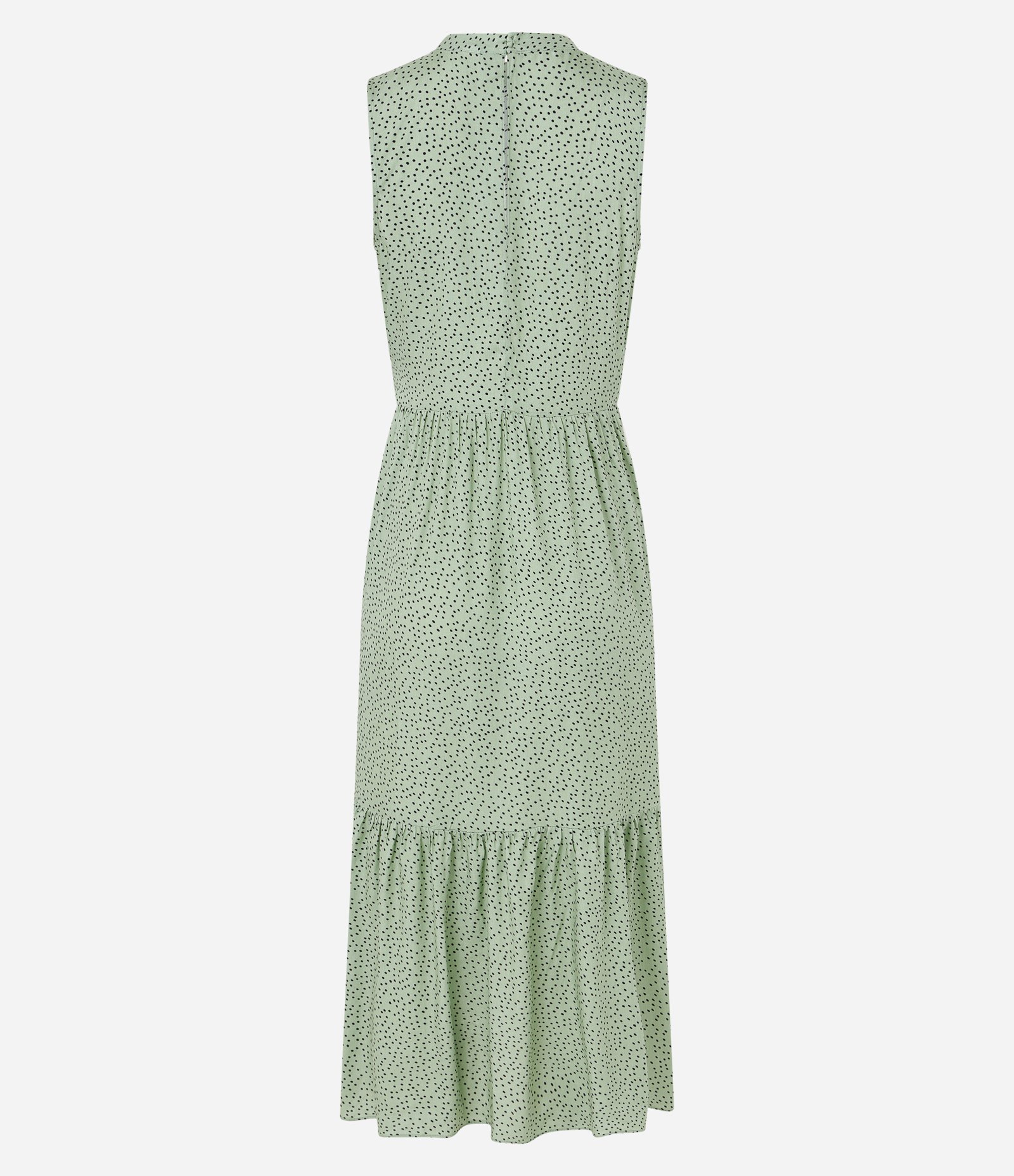 Vestido Evasê Midi em Viscose com Estampa Poá Verde 6