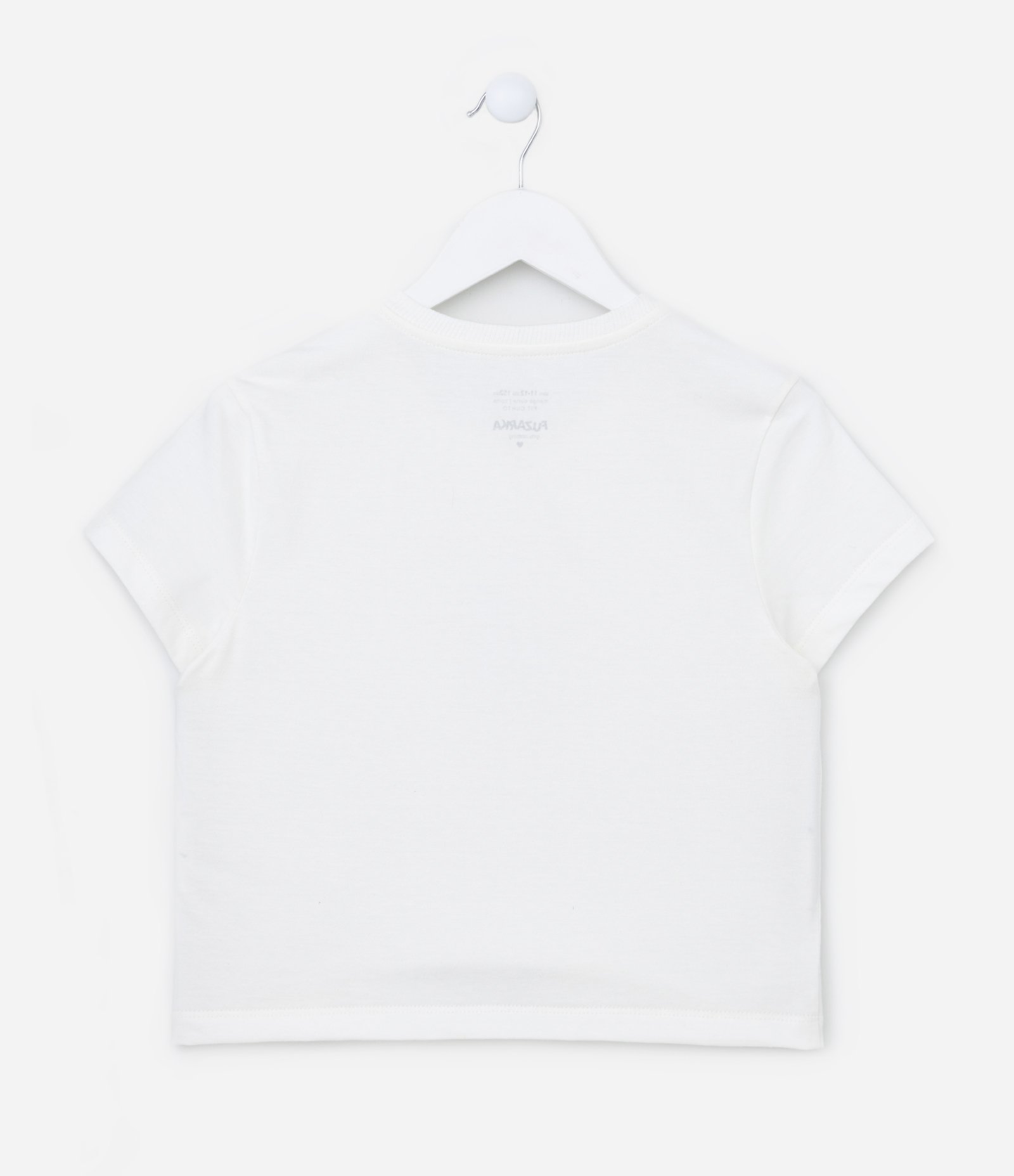 Camiseta Curta Infantil com Estampa de Estrelinha - Tam 5 a 14 Anos Branco Neve 2
