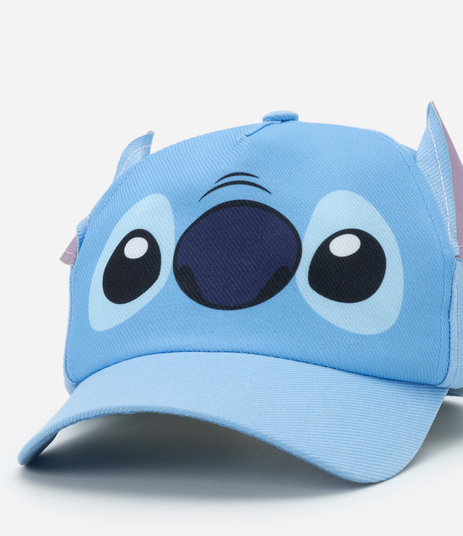 Boné Aba Curva Infantil com Estampa do Stitch e Orelhinhas - Tam U Azul 5