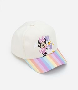 Boné Aba Curva Infantil com Estampa Minnie e Margarida - Tam U