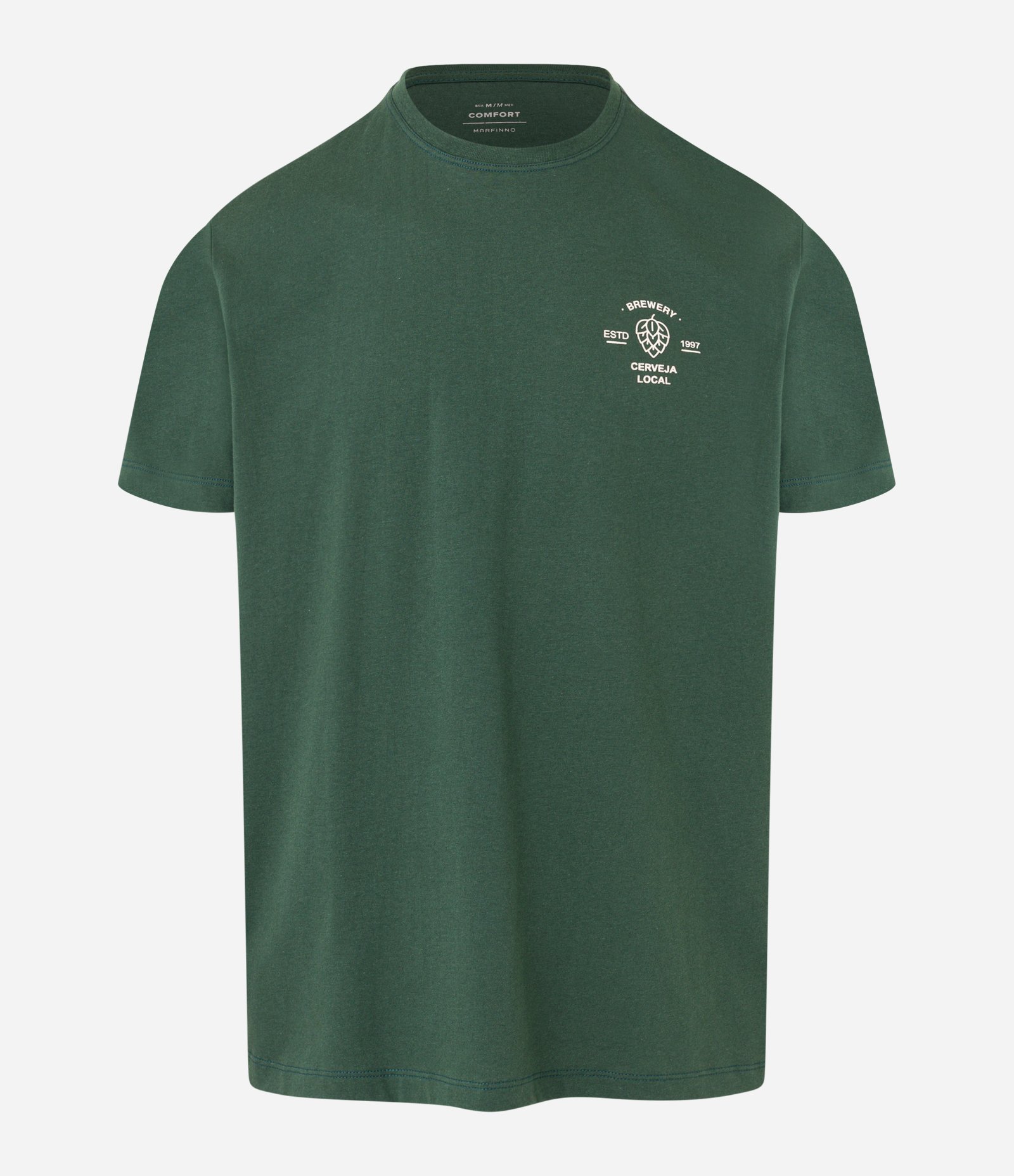 Camiseta Comfort em Algodão Com Estampa Lettering Verde 1