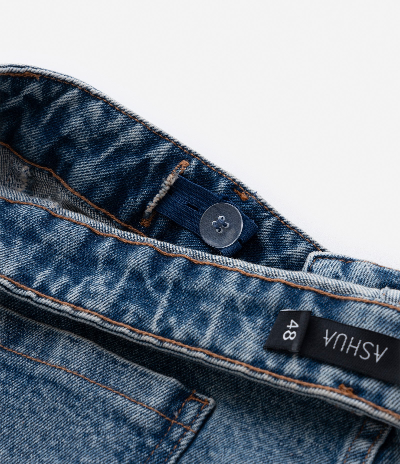 Calça Reta em Jeans com Recorte Frontal Curve & Plus Size Azul 9