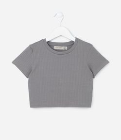 Blusa Cropped Infantil Canelada - Tam 7 a 14 Anos