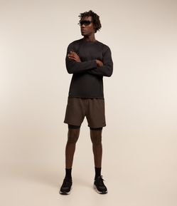 Bermuda Esportiva com Short de Compressão