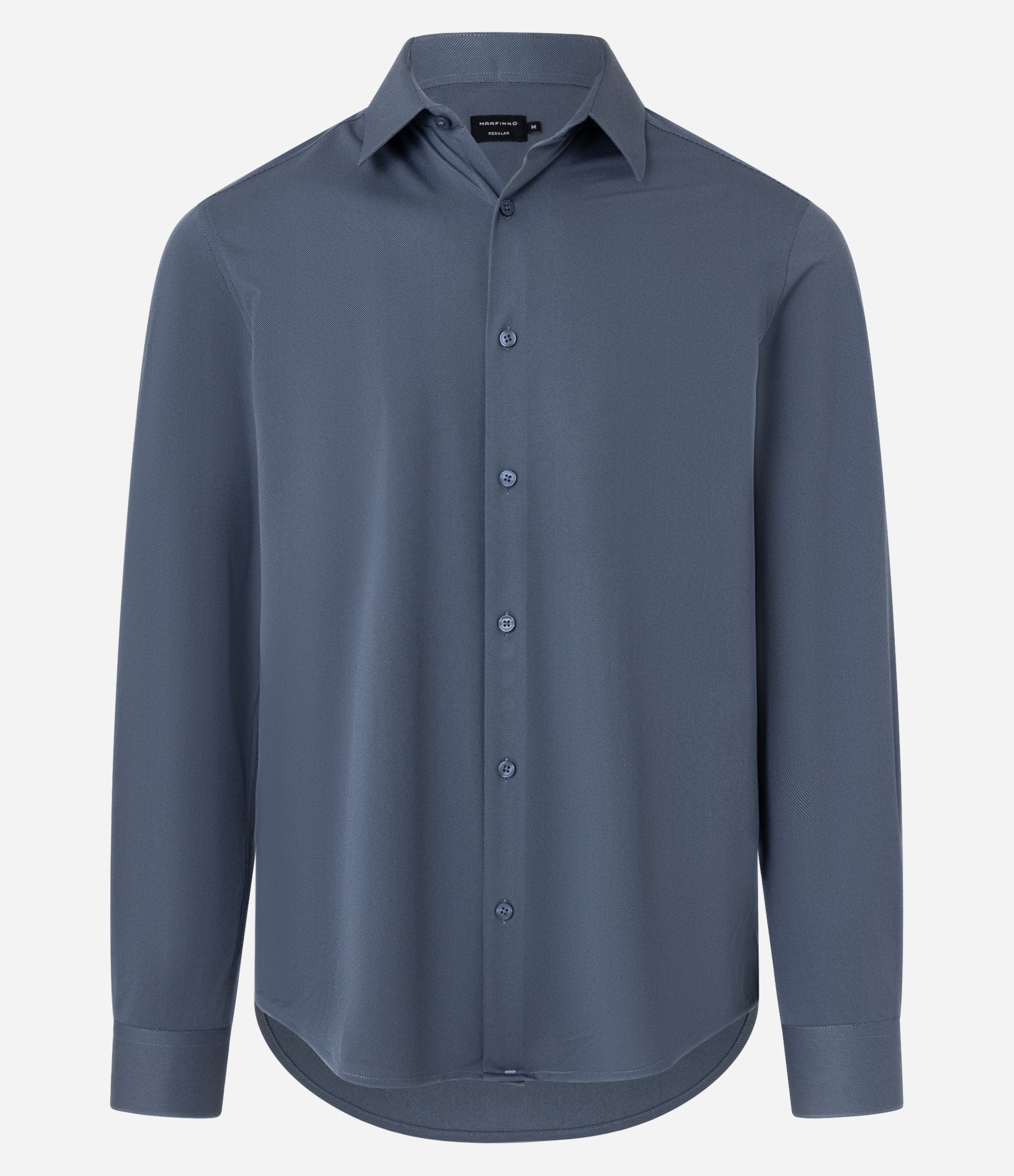 Camisa Regular em Tecnologia Dry Maquinetada Azul 5