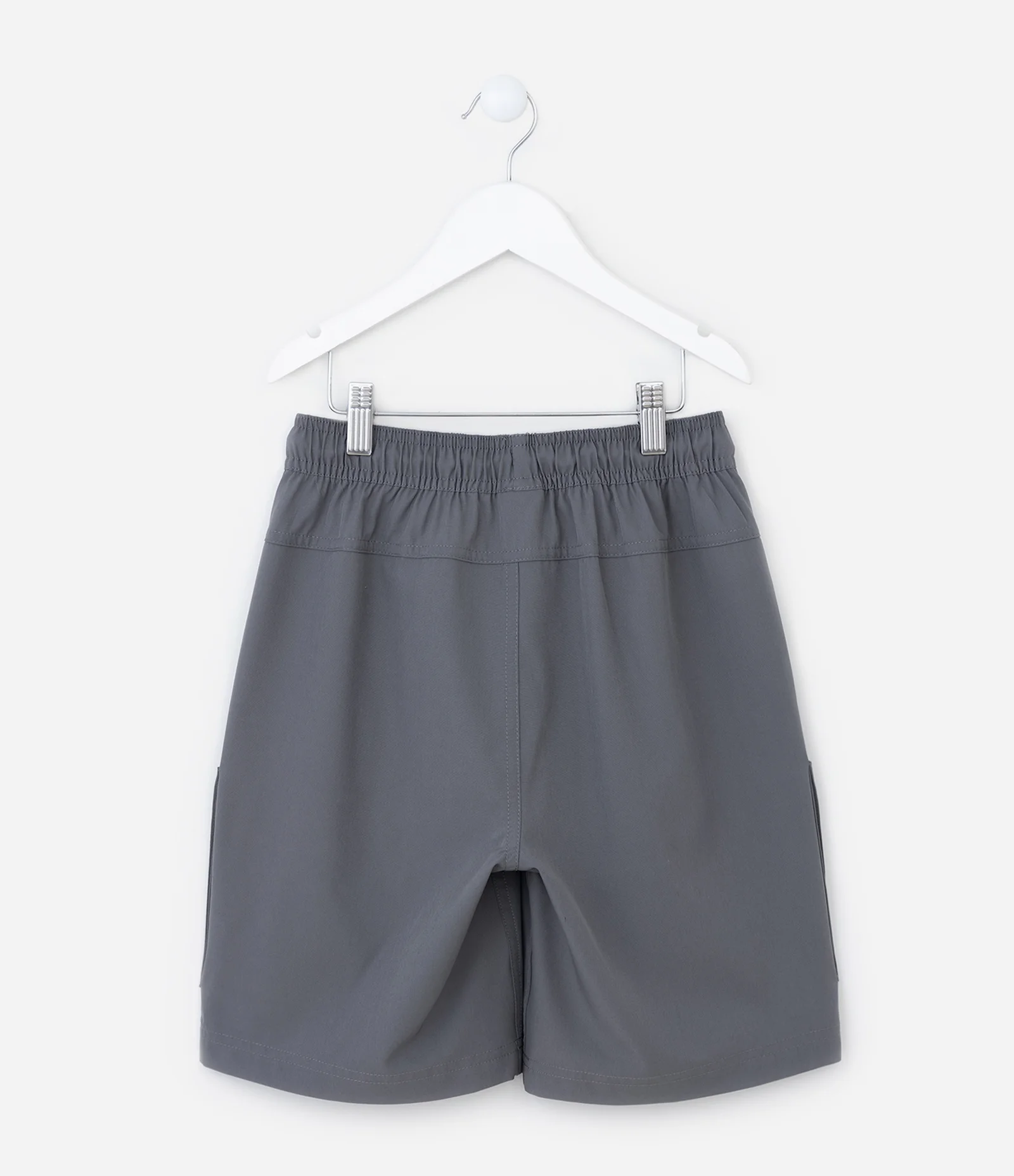 Bermuda Infantil com Bolsos Cargo - Tam 5 a 14 Anos Cinza 2