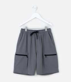 Bermuda Infantil com Bolsos Cargo - Tam 5 a 14 Anos