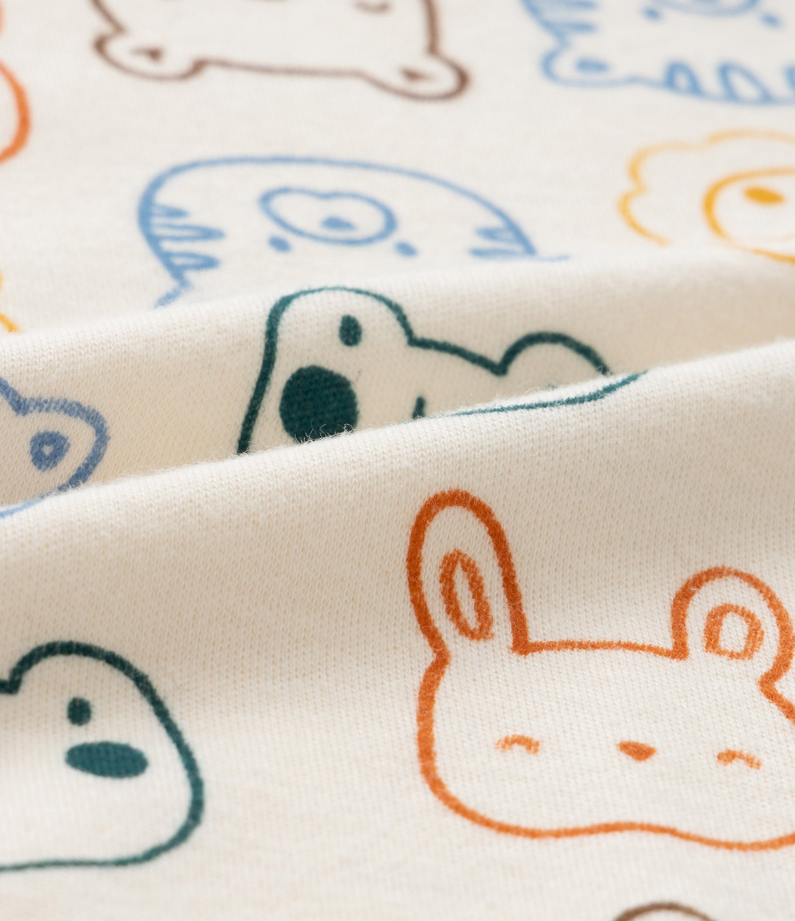 Conjunto Body e Calça em Suedine Estampa Bichinhos - Tam RN a 18 meses Off White/Verde 8