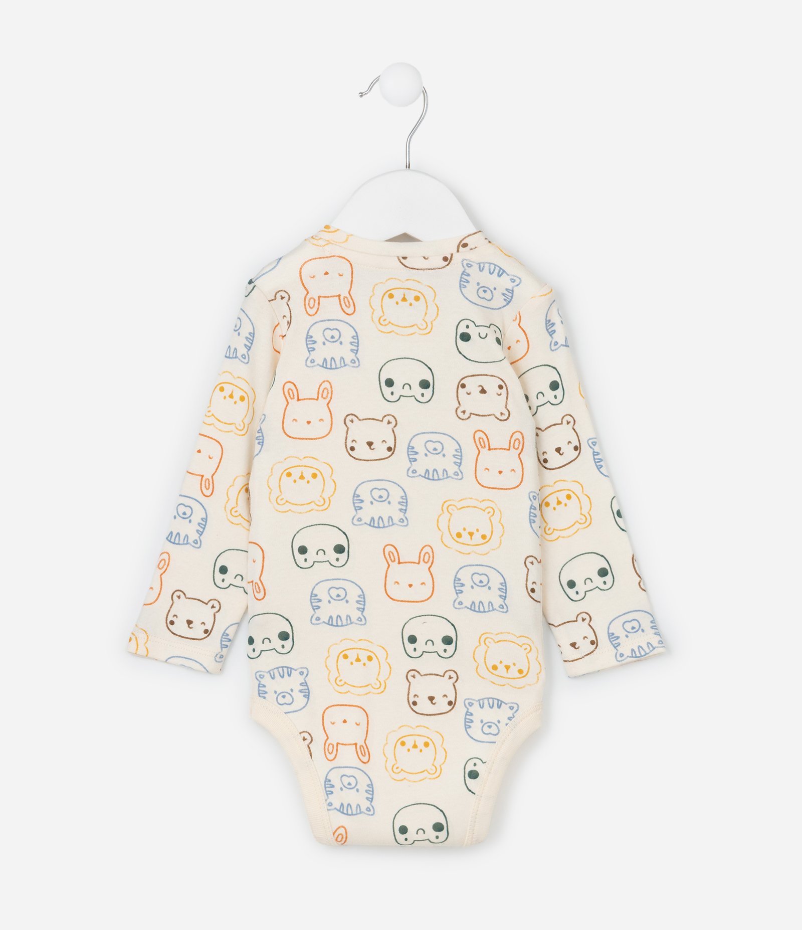 Conjunto Body e Calça em Suedine Estampa Bichinhos - Tam RN a 18 meses Off White/Verde 3