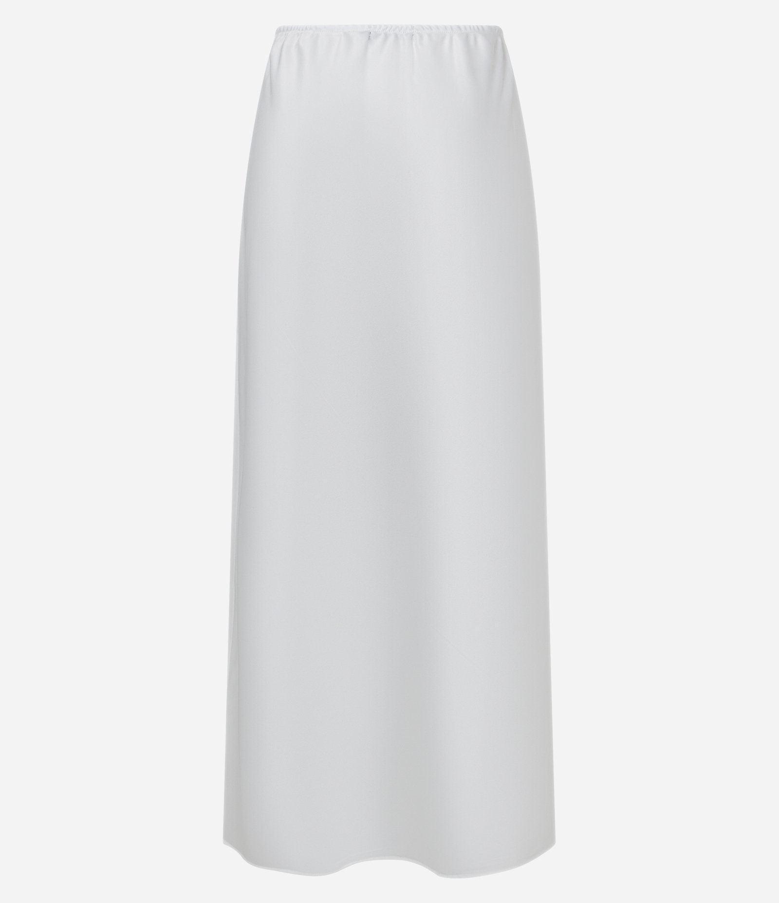 Saia New Midi Acetinada com Cós Elástico Branco 6