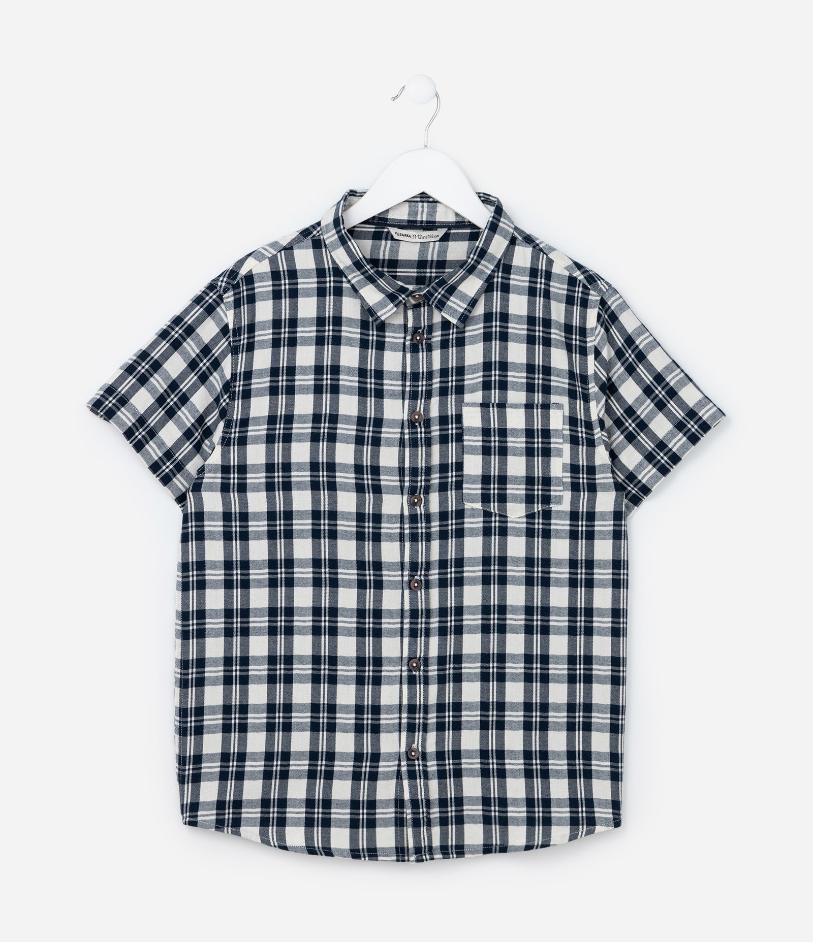 Camisa Infantil em Flanela com Estampa Xadrez - Tam 5 a 14 Anos Azul 7