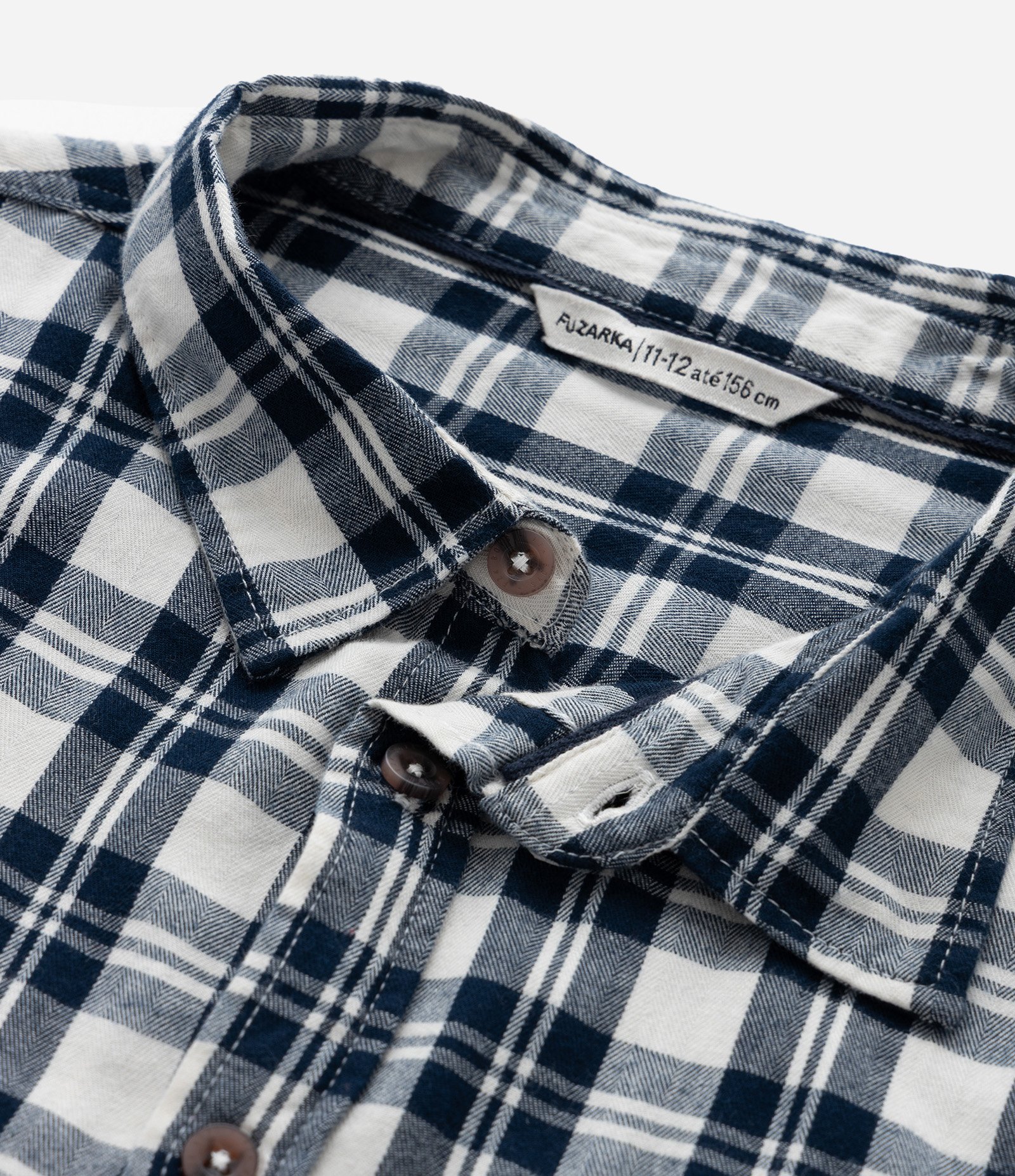 Camisa Infantil em Flanela com Estampa Xadrez - Tam 5 a 14 Anos Azul 5