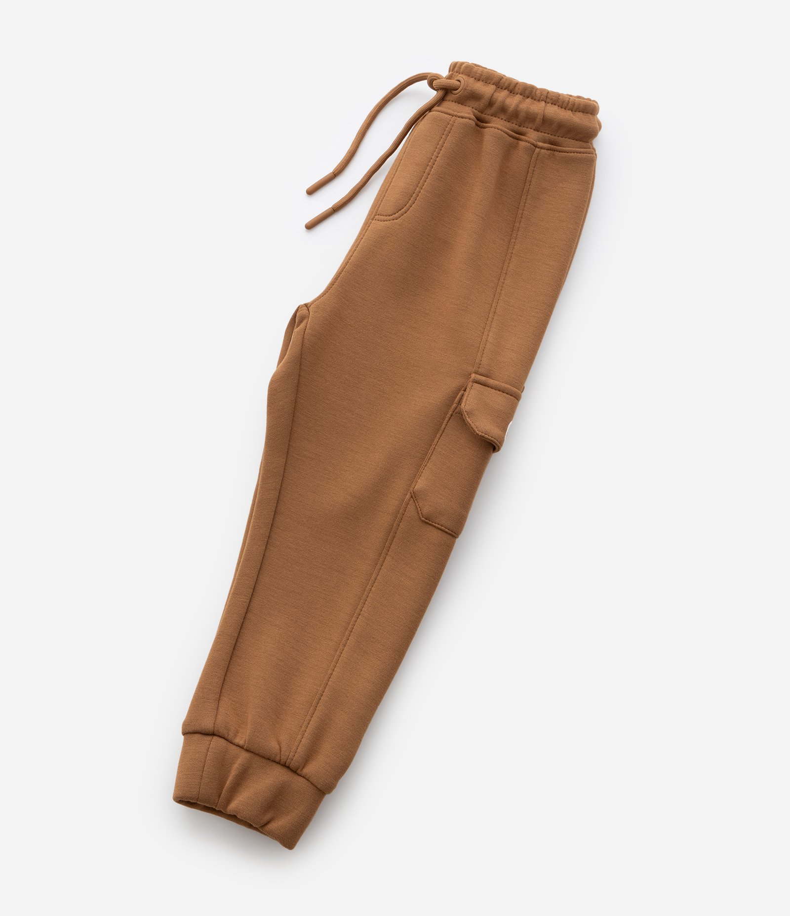 Calça Infantil com Bolsos Cargo e Recortes - Tam 1 a 5  Anos Marrom 5