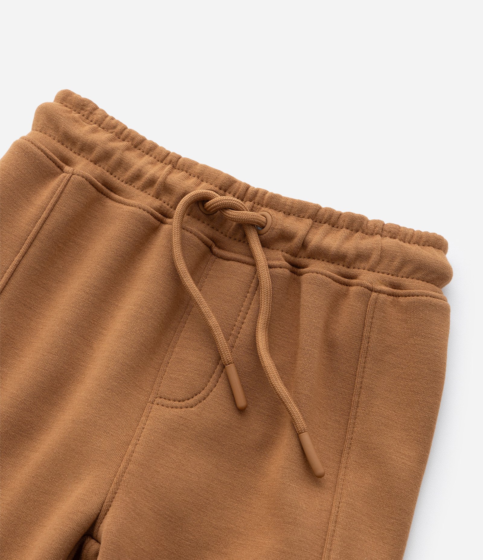 Calça Infantil com Bolsos Cargo e Recortes - Tam 1 a 5  Anos Marrom 7