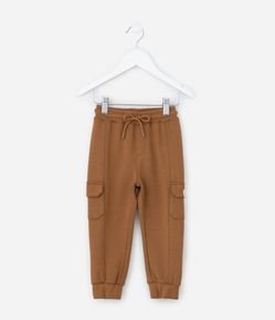 Calça Infantil com Bolsos Cargo e Recortes - Tam 1 a 5  Anos