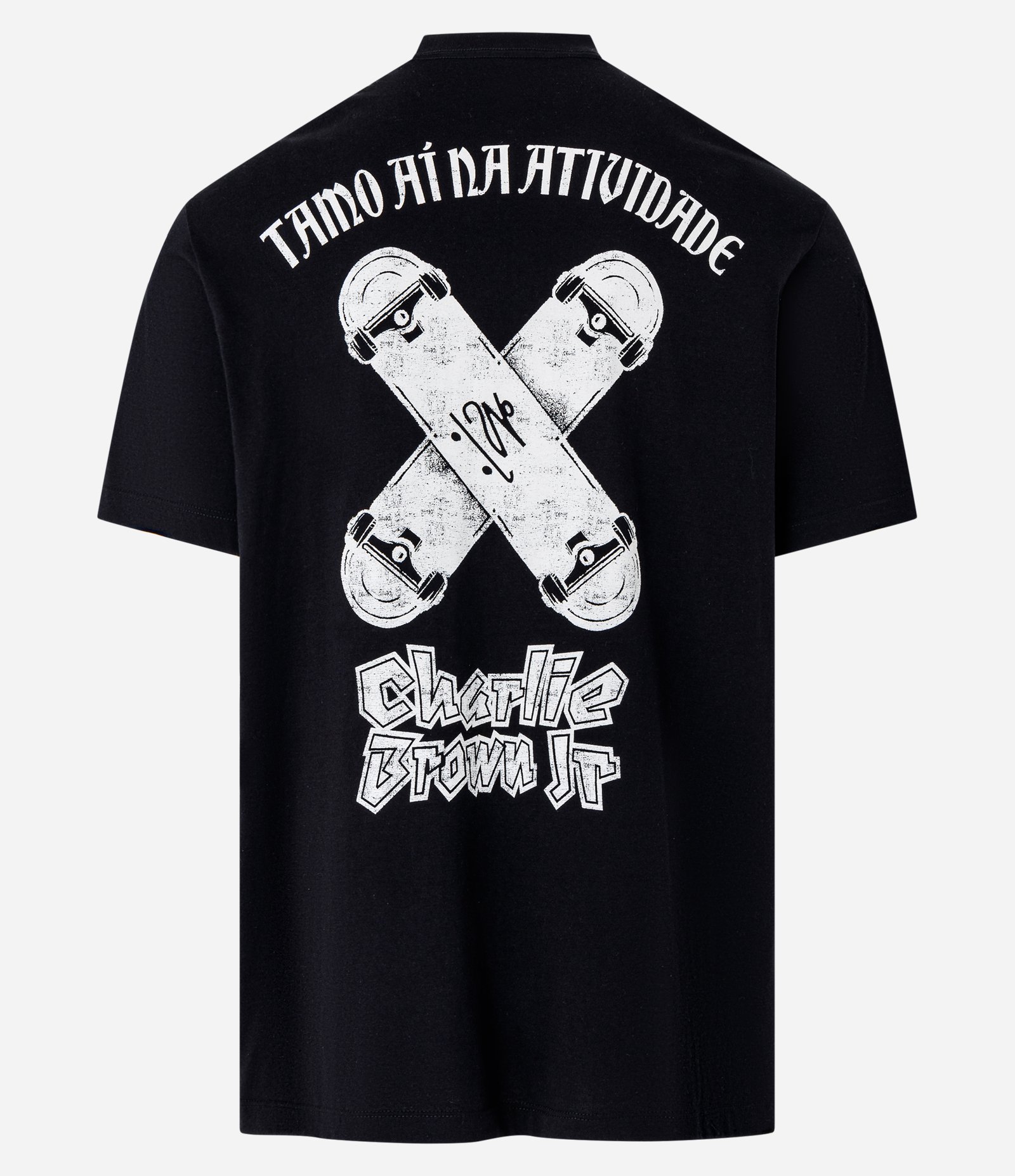 Camiseta Comfort em Algodão com Estampa Charlie Brown Jr Preto 6