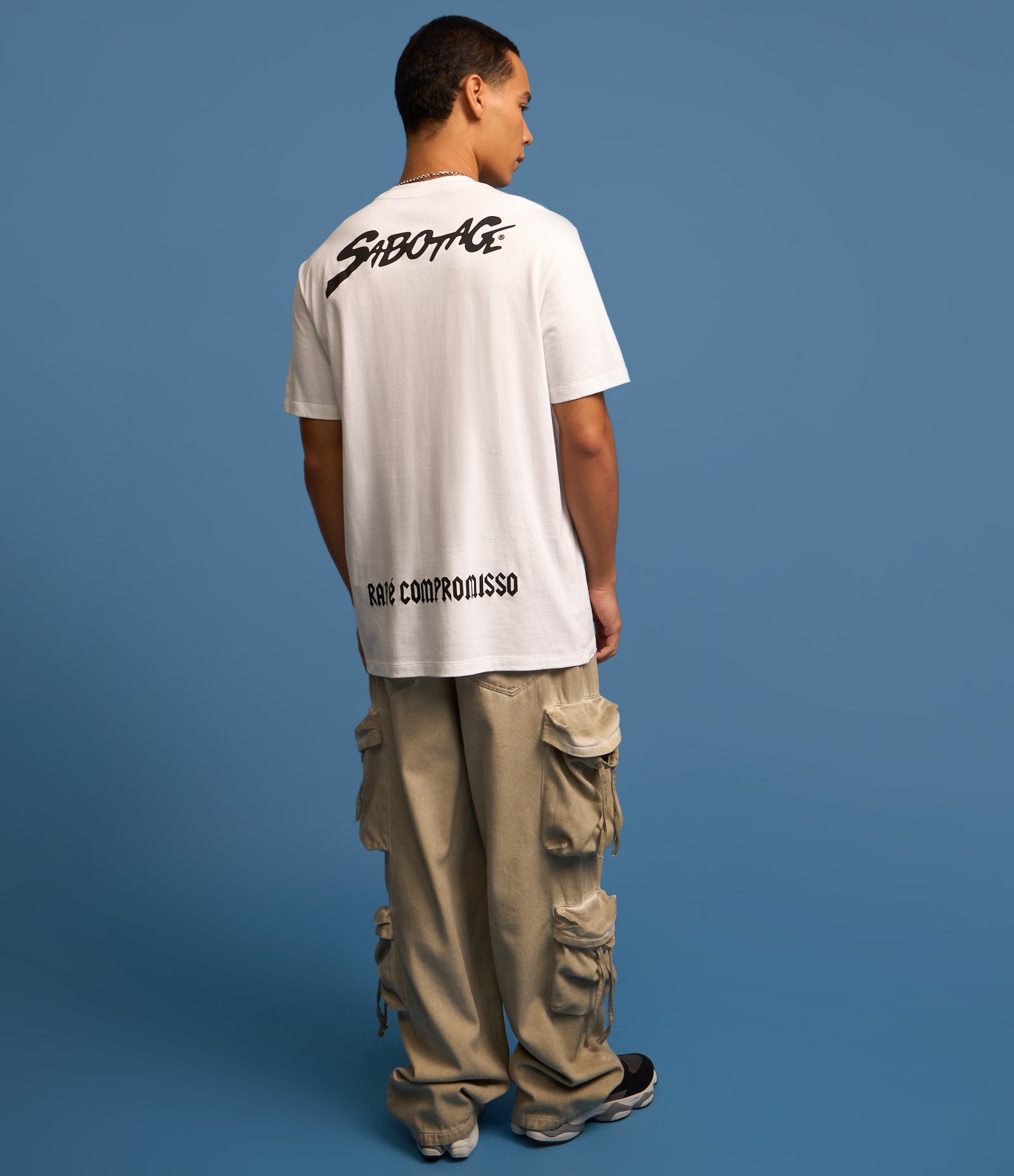 Camiseta Comfort em Algodão com Estampa Sabotage Rap é Compromisso Branco 4