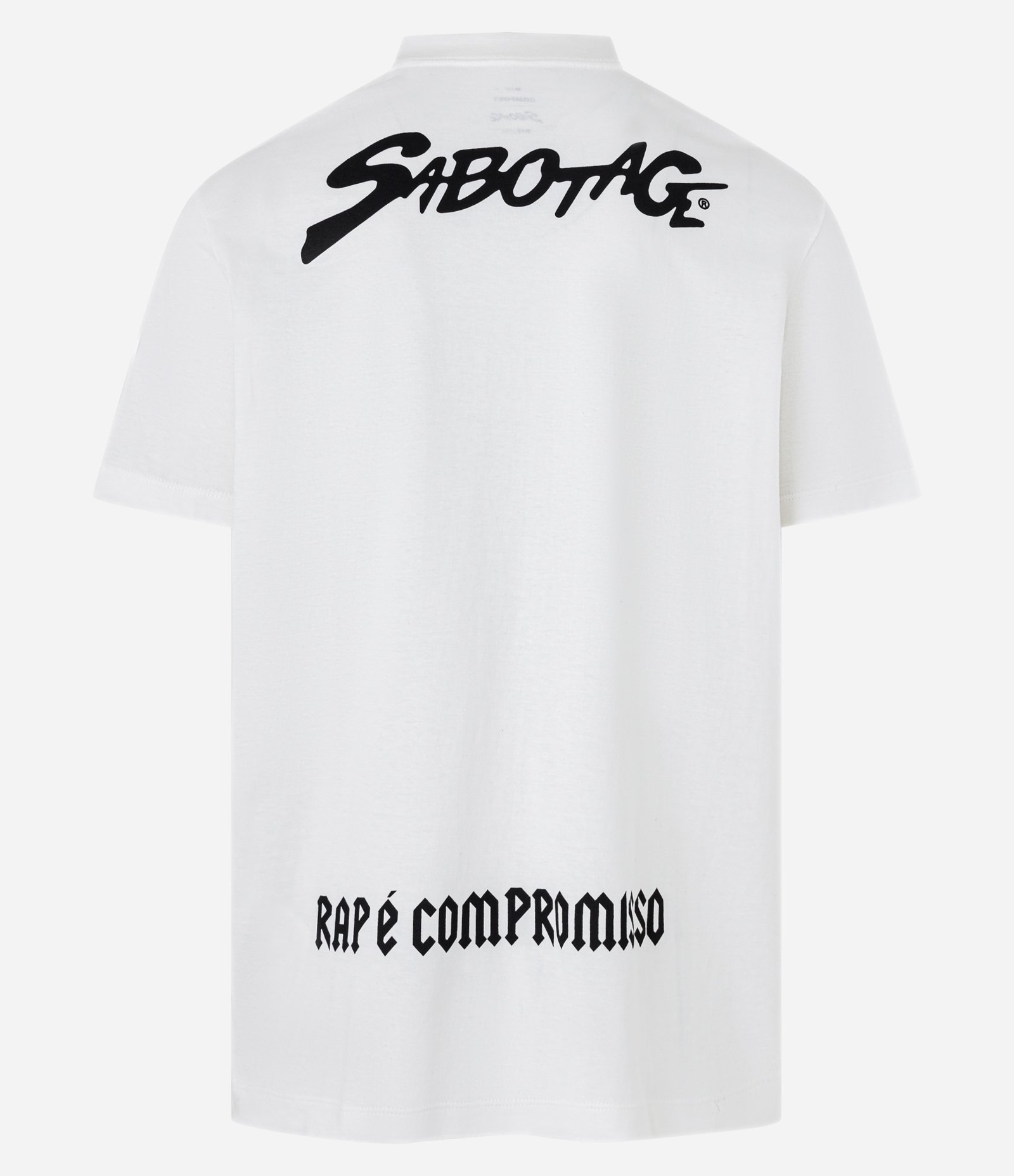 Camiseta Comfort em Algodão com Estampa Sabotage Rap é Compromisso Branco 6