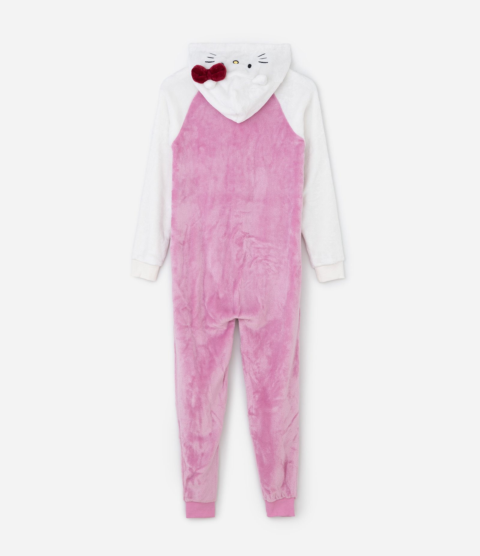 Pijama Jumper Infantil em Fleece com Bordado Hello Kitty - Tam 4 a 14 Anos Rosa 3