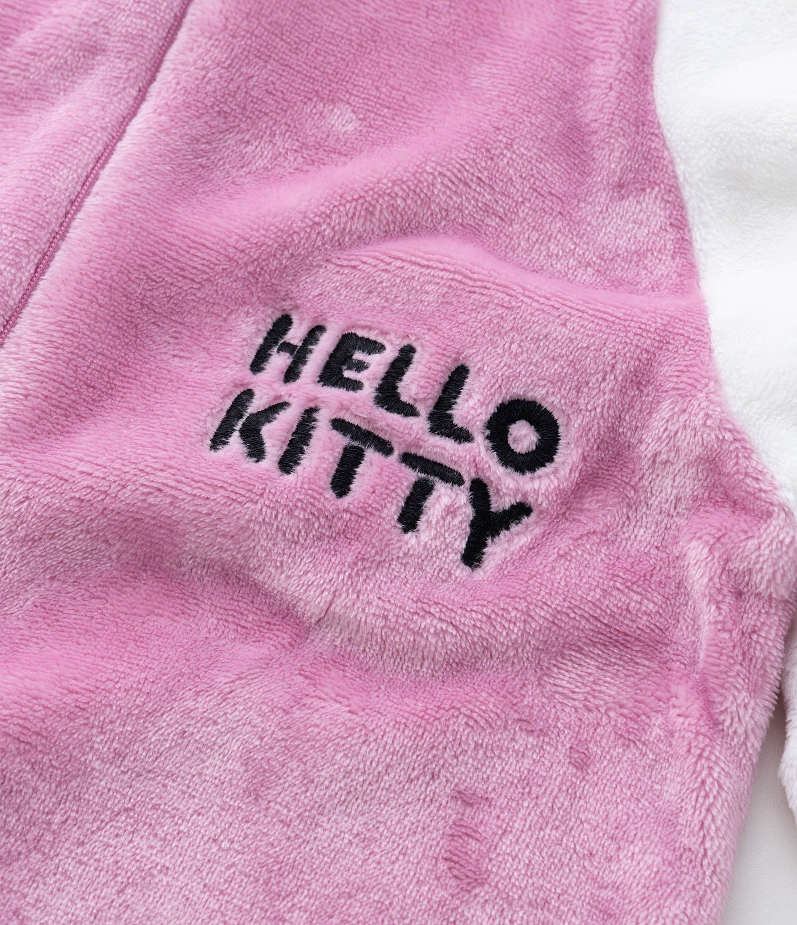 Pijama Jumper Infantil em Fleece com Bordado Hello Kitty - Tam 4 a 14 Anos Rosa 6