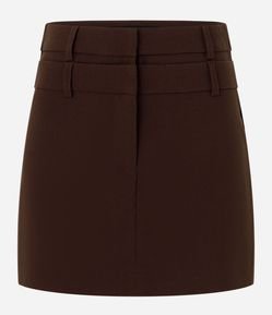 Saia Curta em Alfaiataria com Cós Duplo