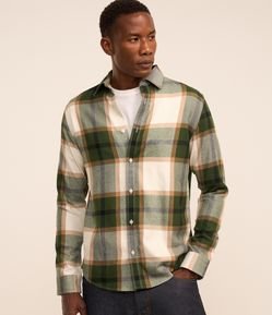 Camisa Manga Longa em Flanela Xadrez