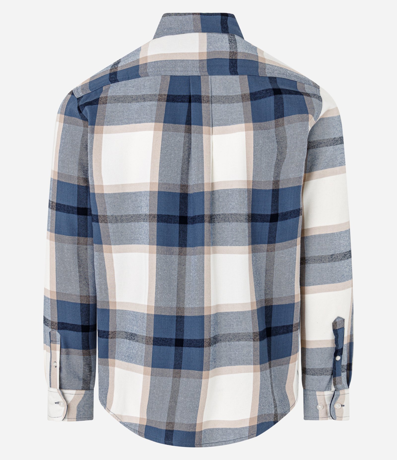 Camisa Manga Longa em Flanela Xadrez Azul 6