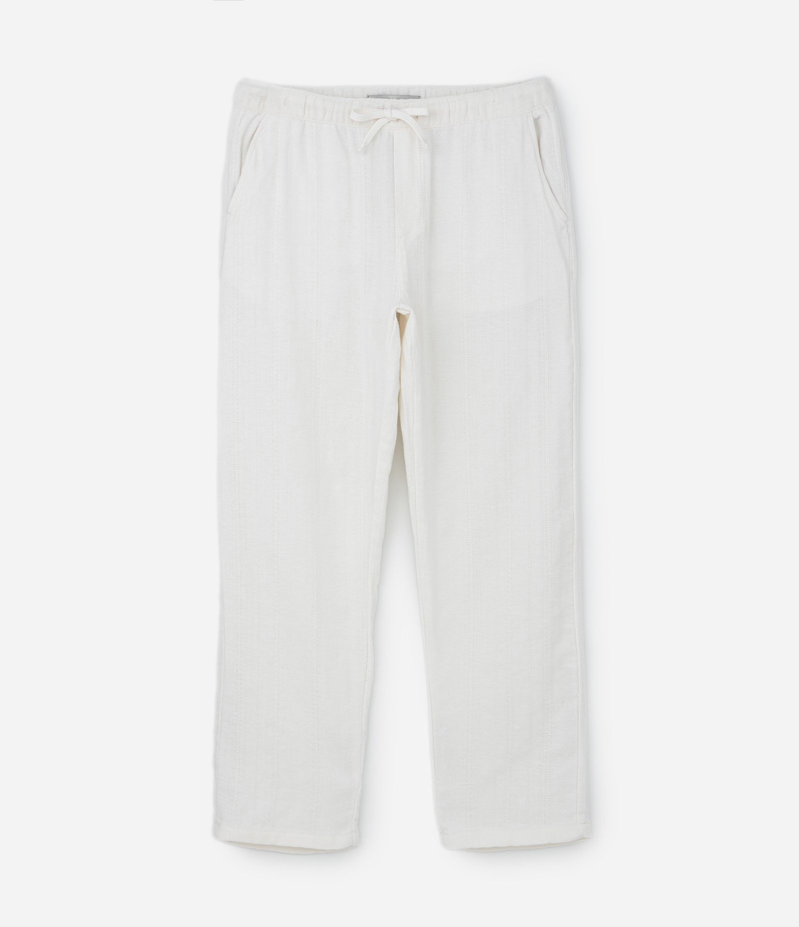 Calça em Algodão com Cós Elástico e Textura Rústica 1