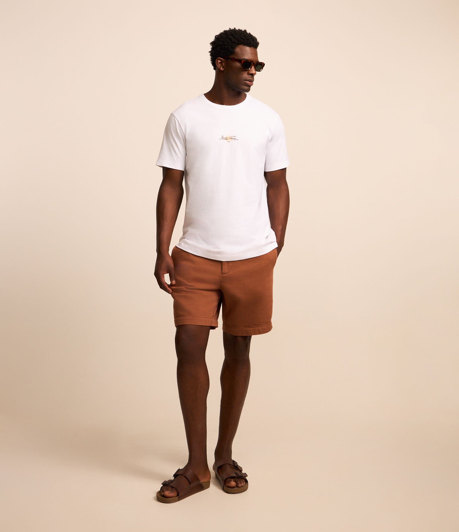 Camiseta em Algodão com Estampa Lettering Rustic Classy Branco 2