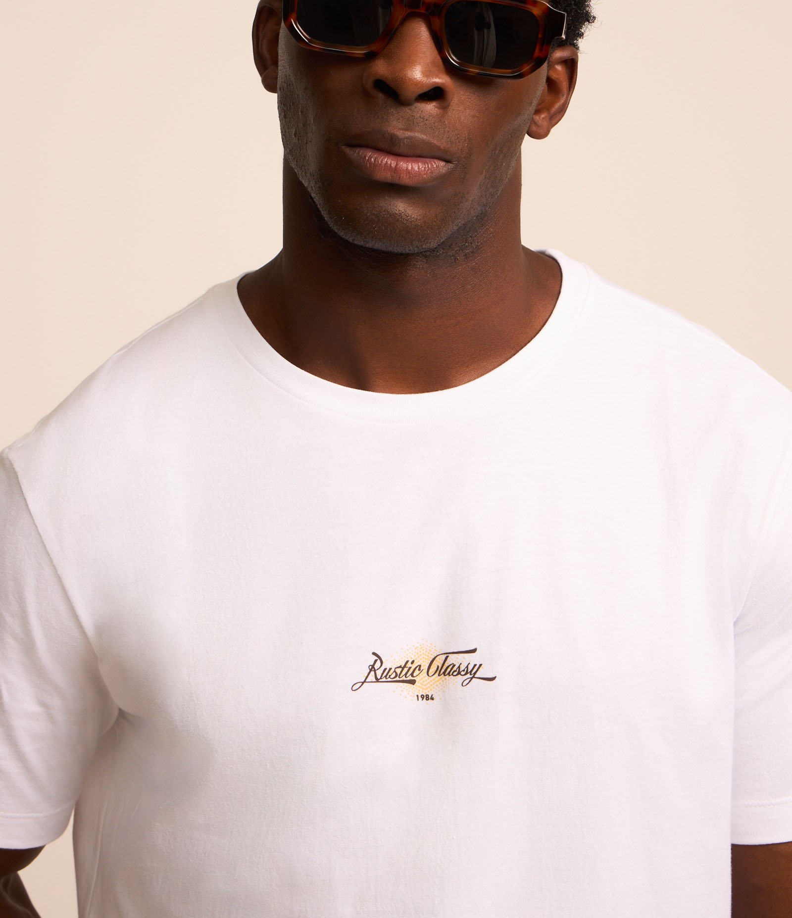 Camiseta em Algodão com Estampa Lettering Rustic Classy Branco 3