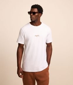 Camiseta em Algodão com Estampa Lettering Rustic Classy
