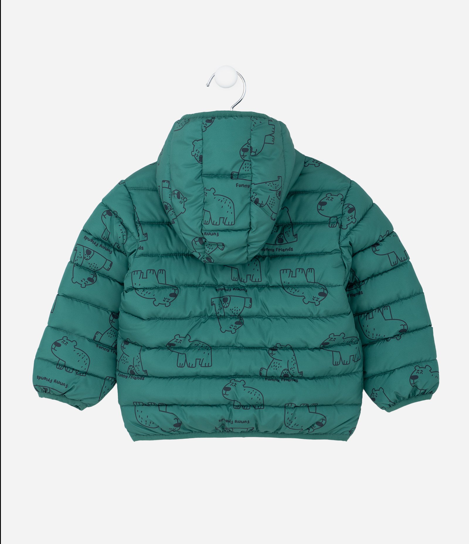Jaqueta Infantil em Microfibra com Estampa Ursinhos - Tam 1 a 5 Anos Verde 2